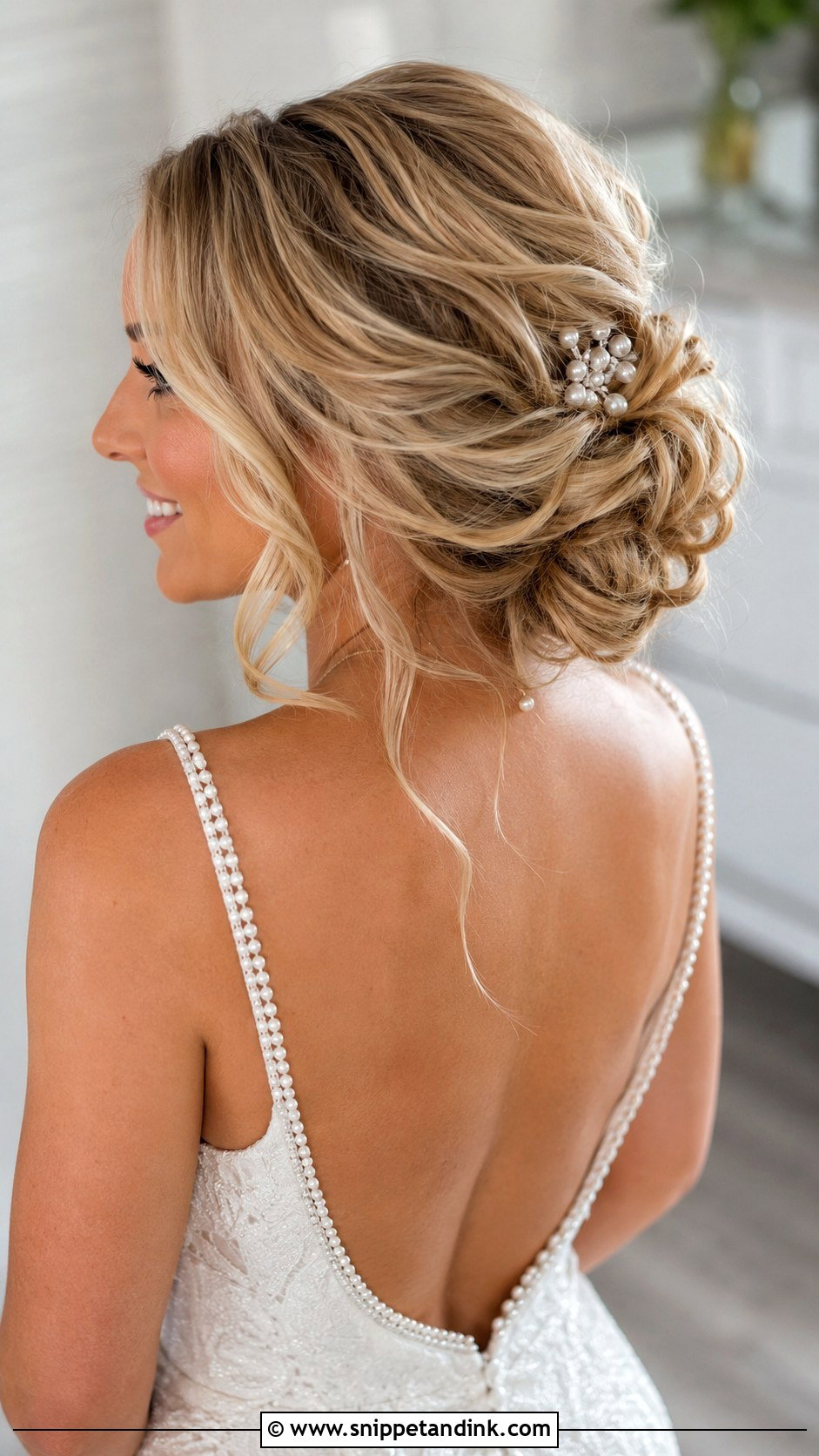 Loose Updo Wedding Hair For Long Hair - Snippet and Ink - 15 Wedding Hair Loose Updo Ideas
