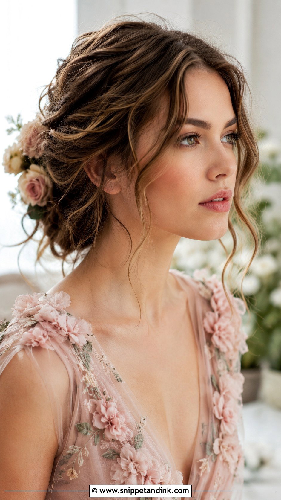 Loose Updo With Face Framing Pieces - Snippet and Ink - 20 Wedding Hairstyles for Mother of Bride