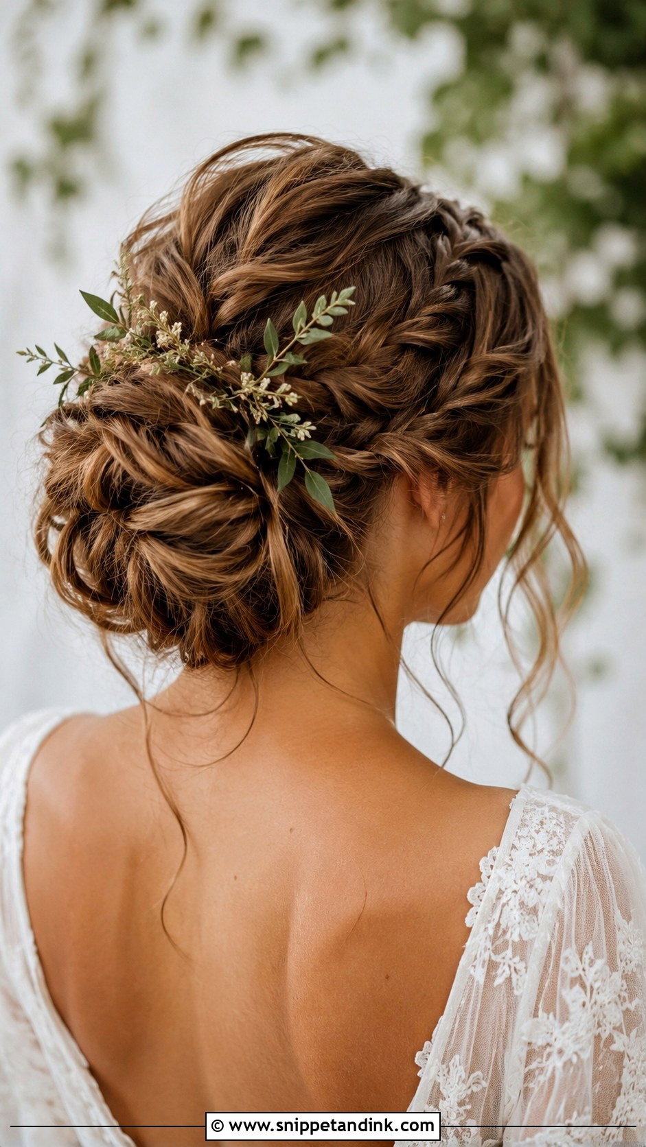 Loose Updo With Loose Braids - Snippet and Ink - 30 Loose Updo Wedding Ideas