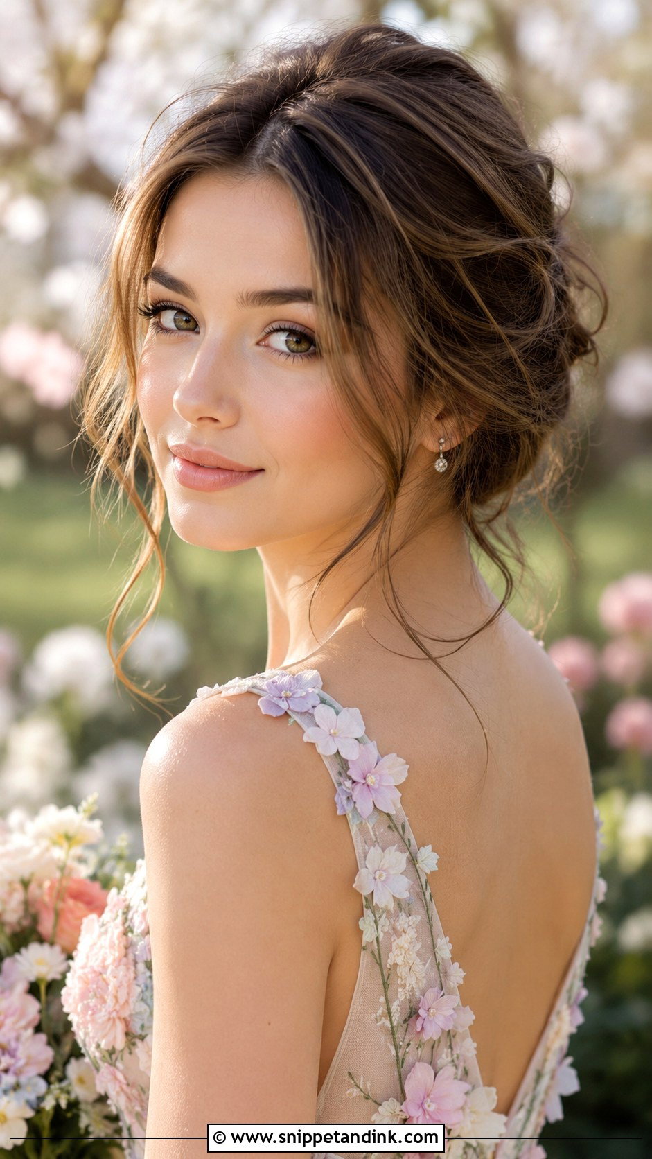 Loose Updo With Tendrils - Snippet and Ink - 35 Hair Styles for Wedding