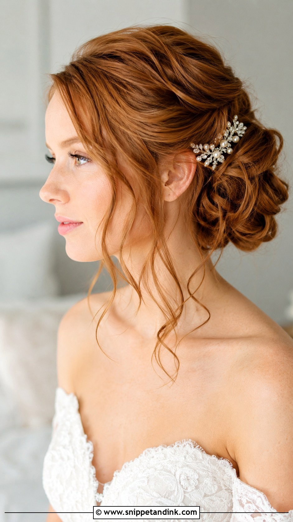 Loose Updo With Tendrils - Snippet and Ink - 20 Hair Styles for Long Hair Length Wedding