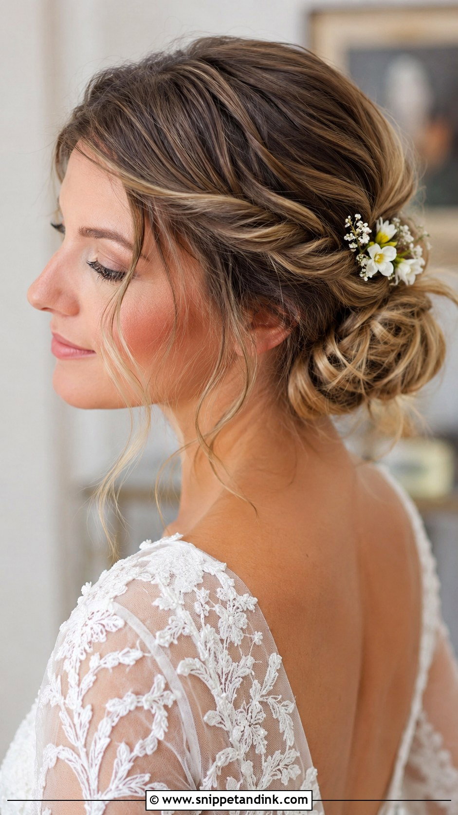 Loose Updo With Twisted Sides - Snippet and Ink - 30 Loose Updo Wedding Ideas