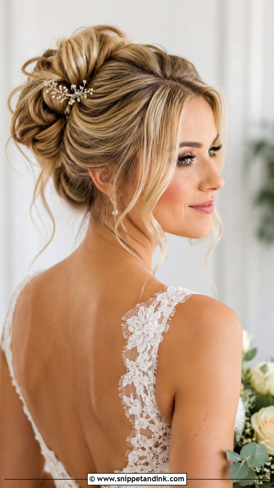 Loose Updo for Long Hair - Snippet and Ink - 30 Loose Updo Wedding Ideas