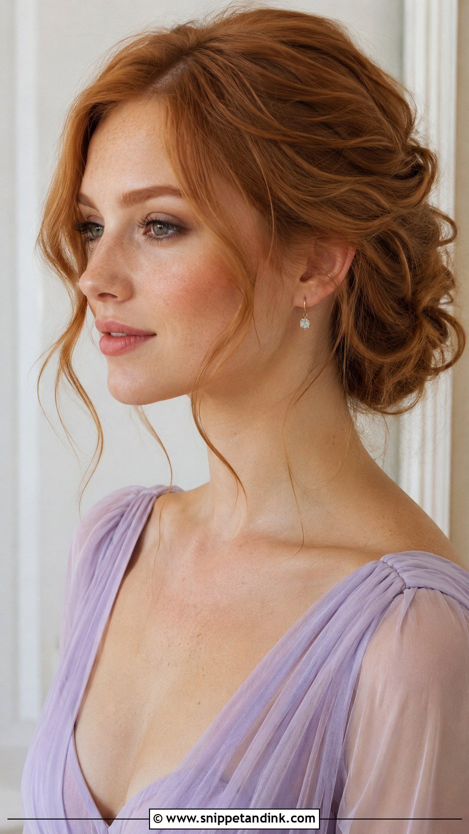 Loose Updo with Face Framing Pieces - Snippet and Ink - 20 Mother of the Groom Hairstyles Medium Wedding Mom Hair