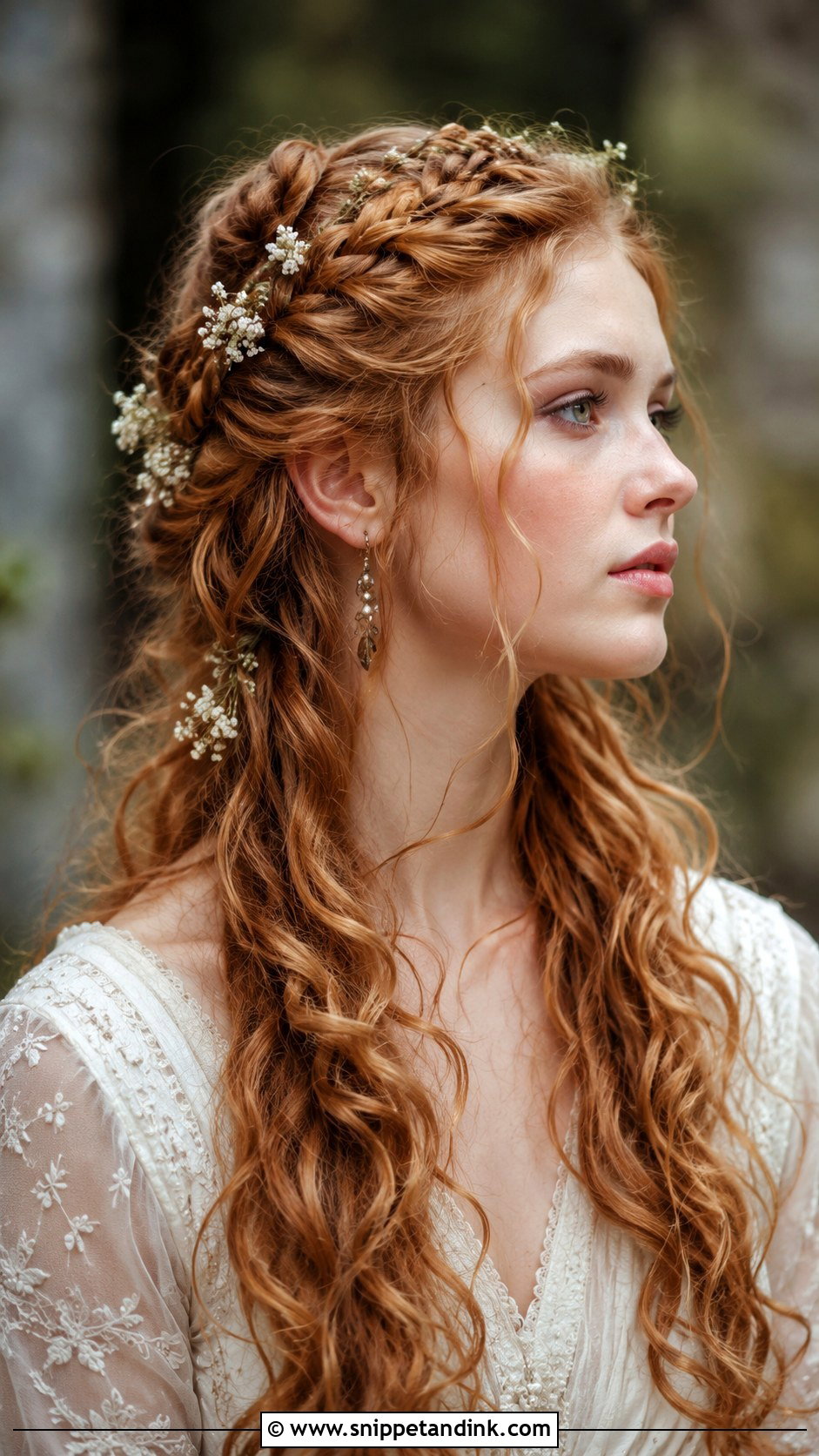 Loose Viking Braids With Curls - Snippet and Ink - 25 Viking Bridal Hair Ideas