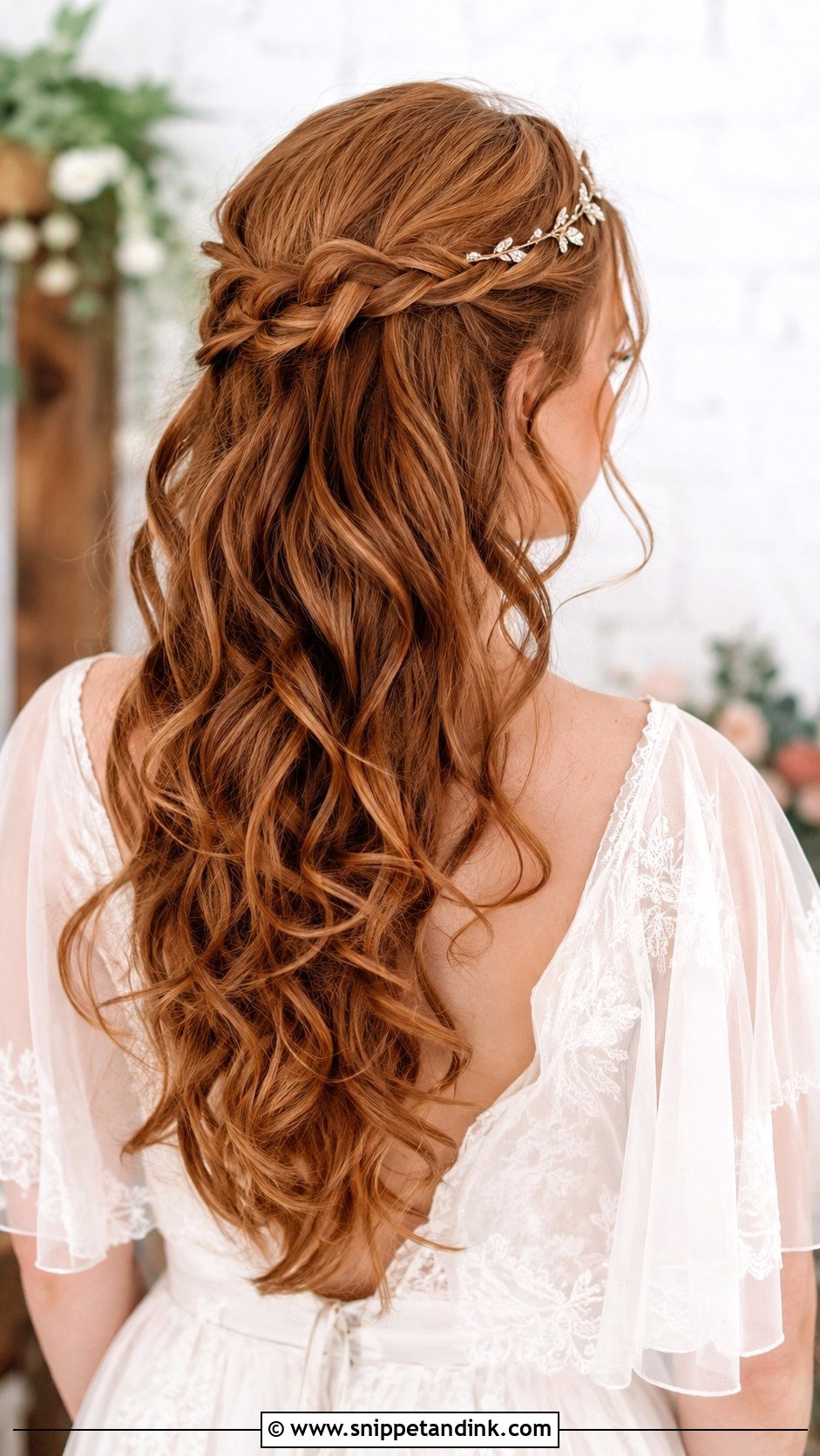 Loose Waterfall Braid Wedding Hair - Snippet and Ink - 20 Loose Braid Wedding Hair Ideas