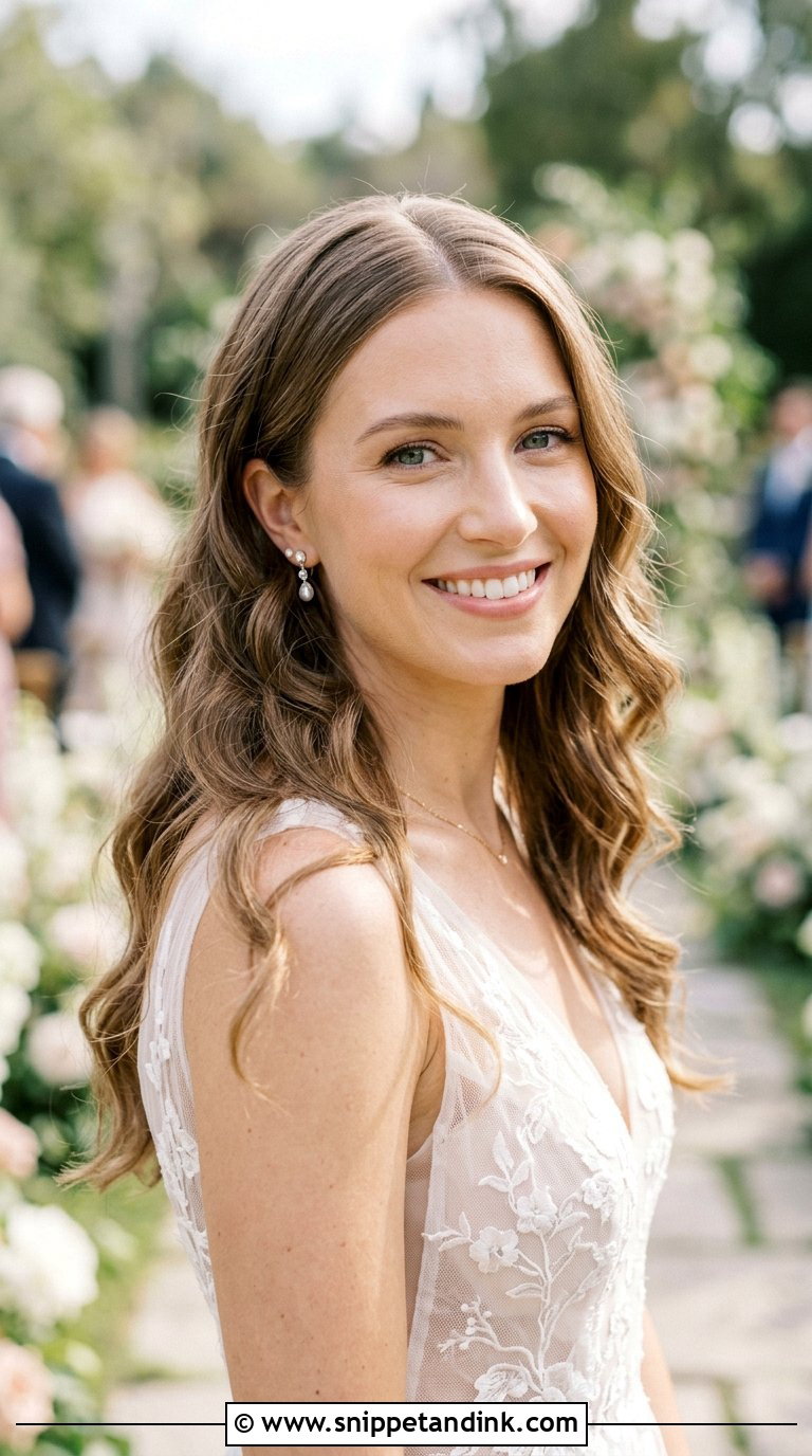 Loose Waves Down Bridal Hairstyle - Snippet and Ink - 20 Bridal Hairstyles Front View