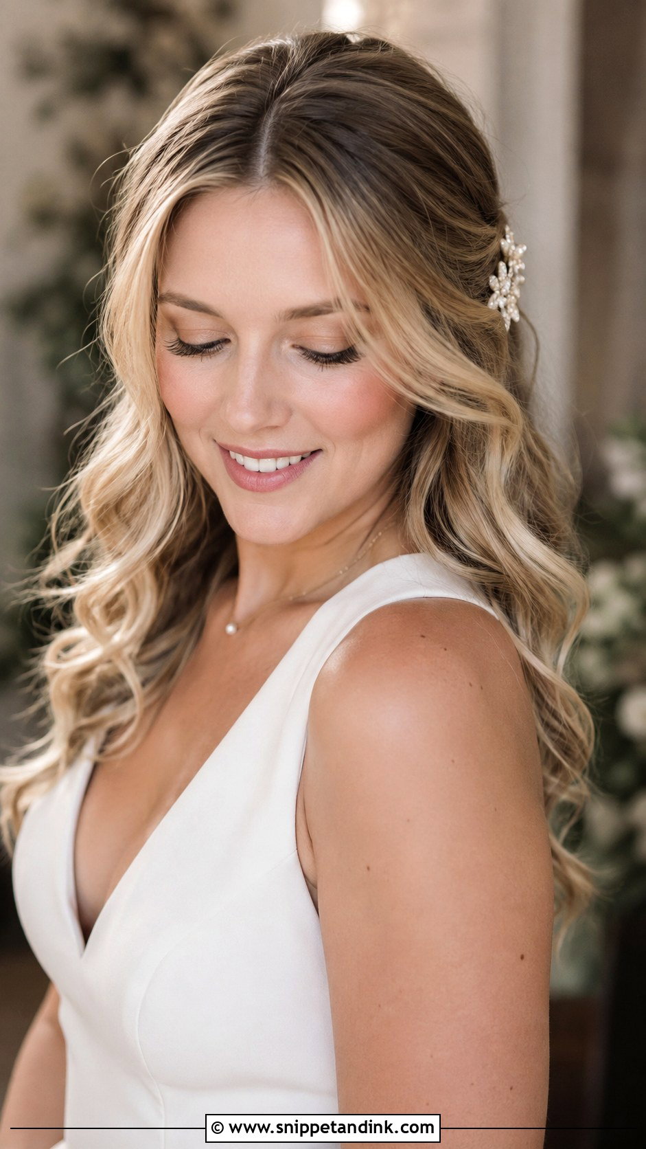 Loose Waves Engagement Hairstyle - Snippet and Ink - 15 Hair Do for Engagement Ideas