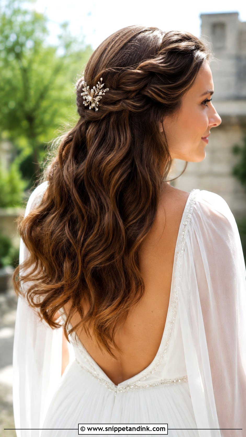 Loose Waves Half Up Twist - Snippet and Ink - 20 Loose Waves Wedding Hair