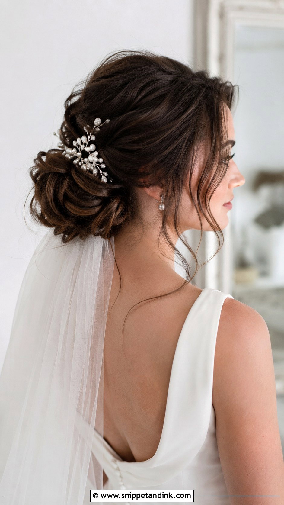 Loose Waves Low Bun - Snippet and Ink - 20 Loose Waves Wedding Hair