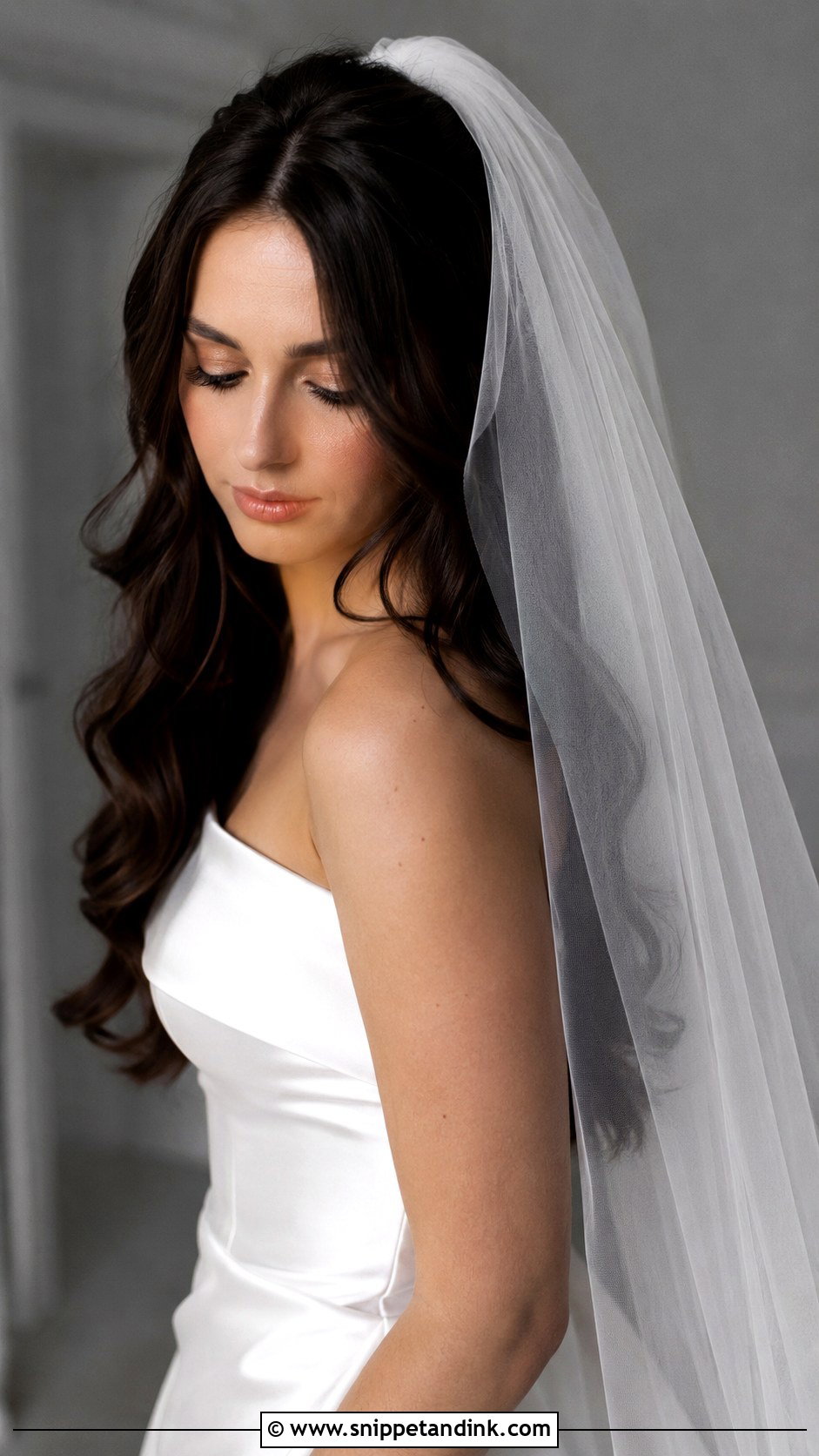 Loose Waves Wedding Hair Dark Brown - Snippet and Ink - 20 Dark Brown Wedding Hair Ideas