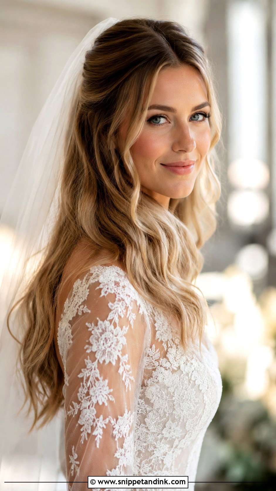 Loose Waves Wedding Hair With Veil - Snippet and Ink - 15 Wavy Hairstyles for Long Hair Wedding