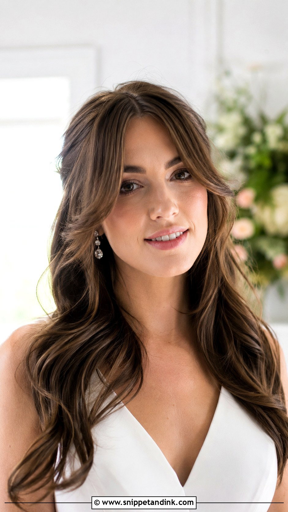 Loose Waves With Curtain Bangs - Snippet and Ink - 20 Bride Hair with Bangs