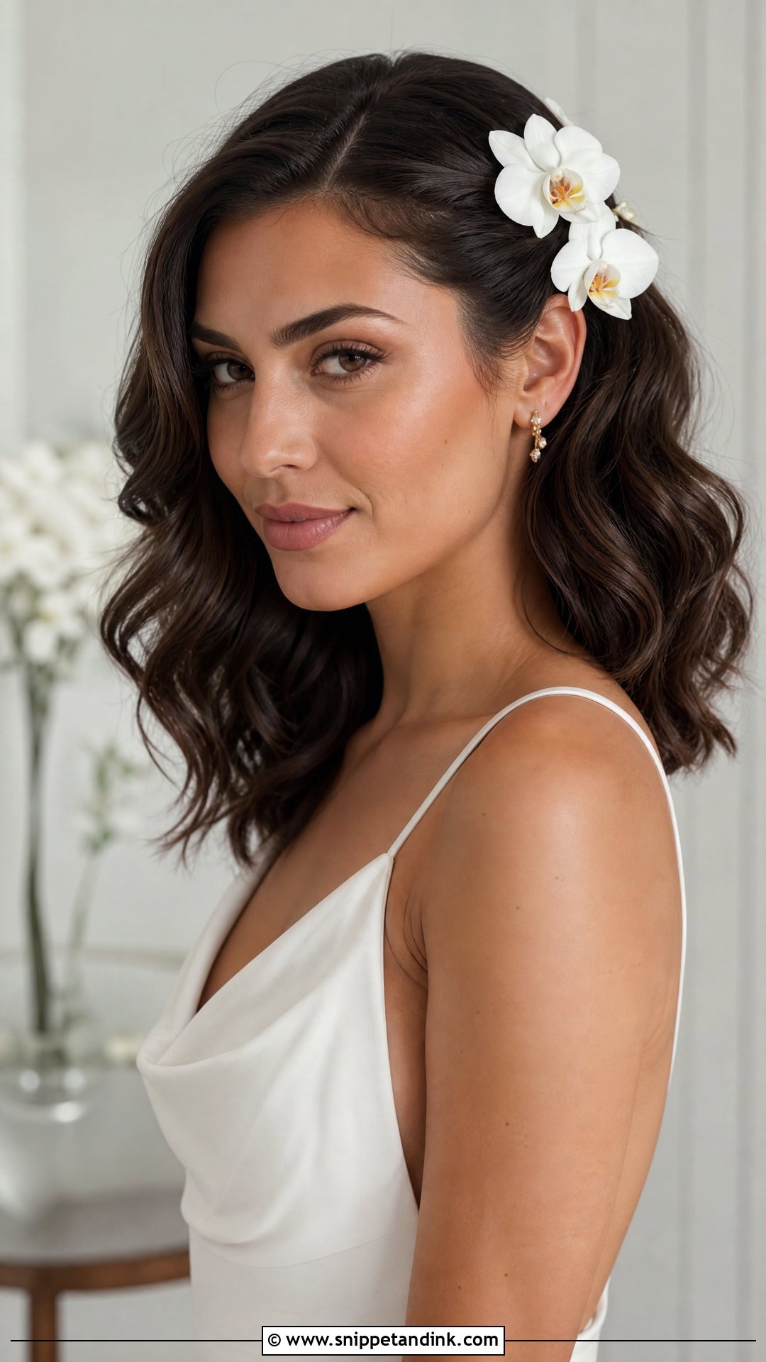 Loose Waves With Flowers For Brides - Snippet and Ink - 15 Flowers for Brides Hair Ideas