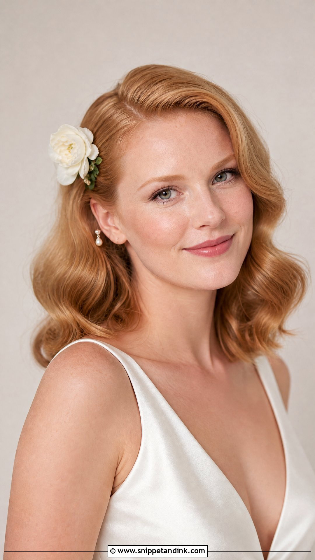 Loose Waves With Flowers - Snippet and Ink - 15 Bride Flower Hair Ideas