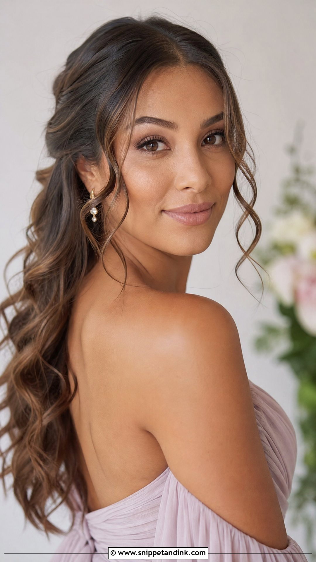 Loose Waves With Front Tendrils Wedding Hairstyle - Snippet and Ink - 15 Front Hairstyles for Open Hair Wedding