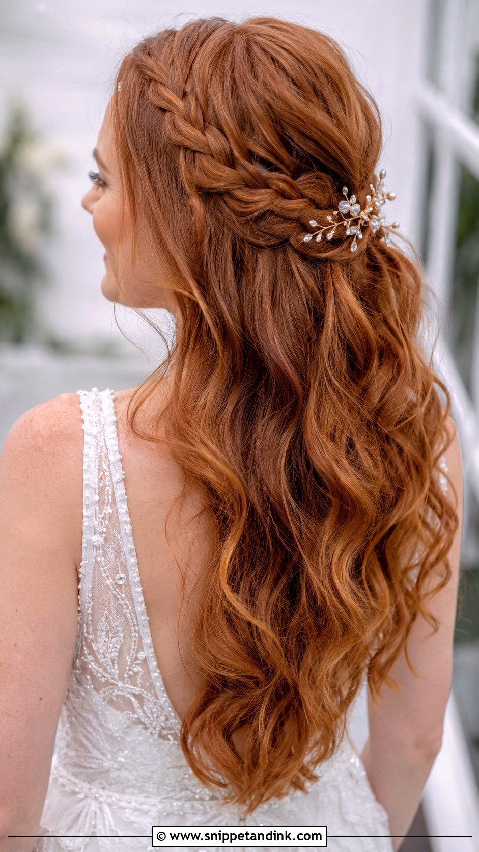 Loose Waves With Half Up Braid for Fine Hair - Snippet and Ink - 20 Wedding Hairstyles for Fine Hair