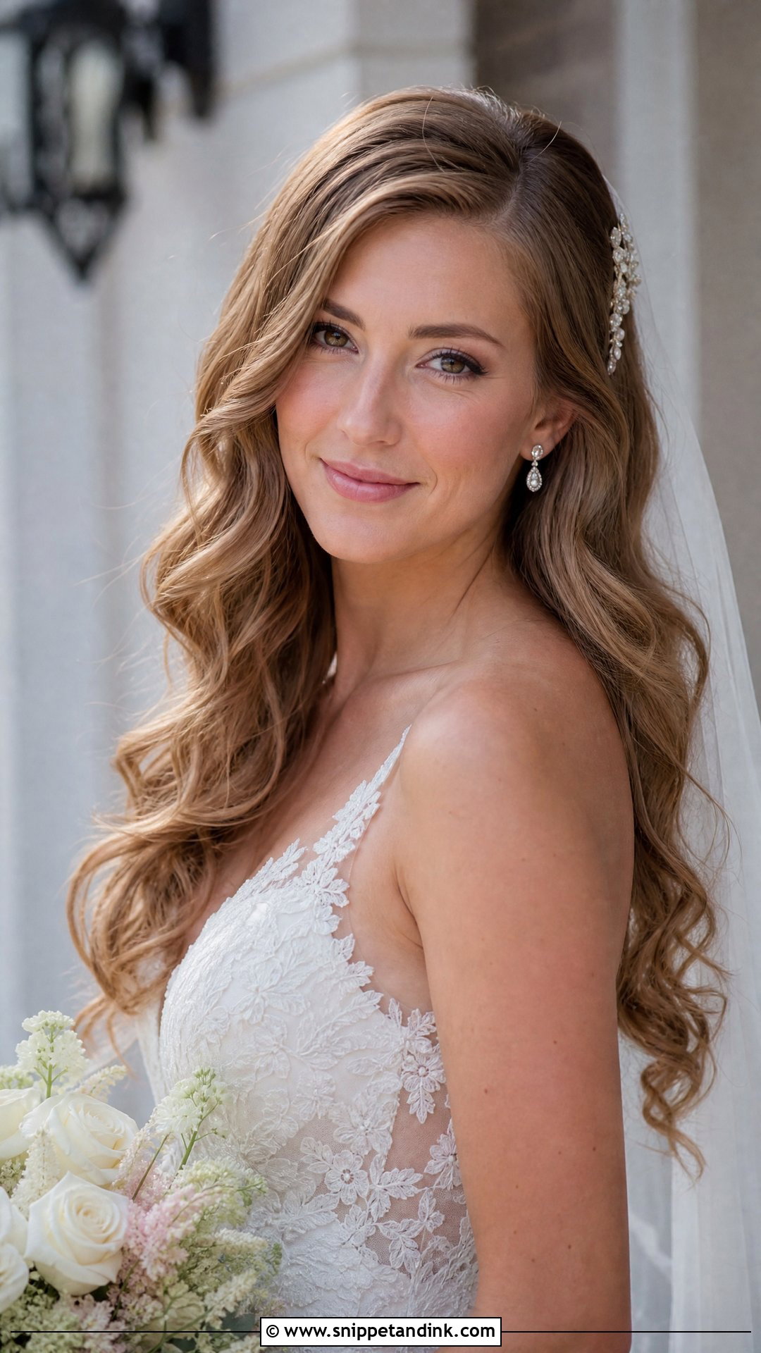 Loose Waves With Side Part - Snippet and Ink - 20 Trendy Wedding Hairstyles