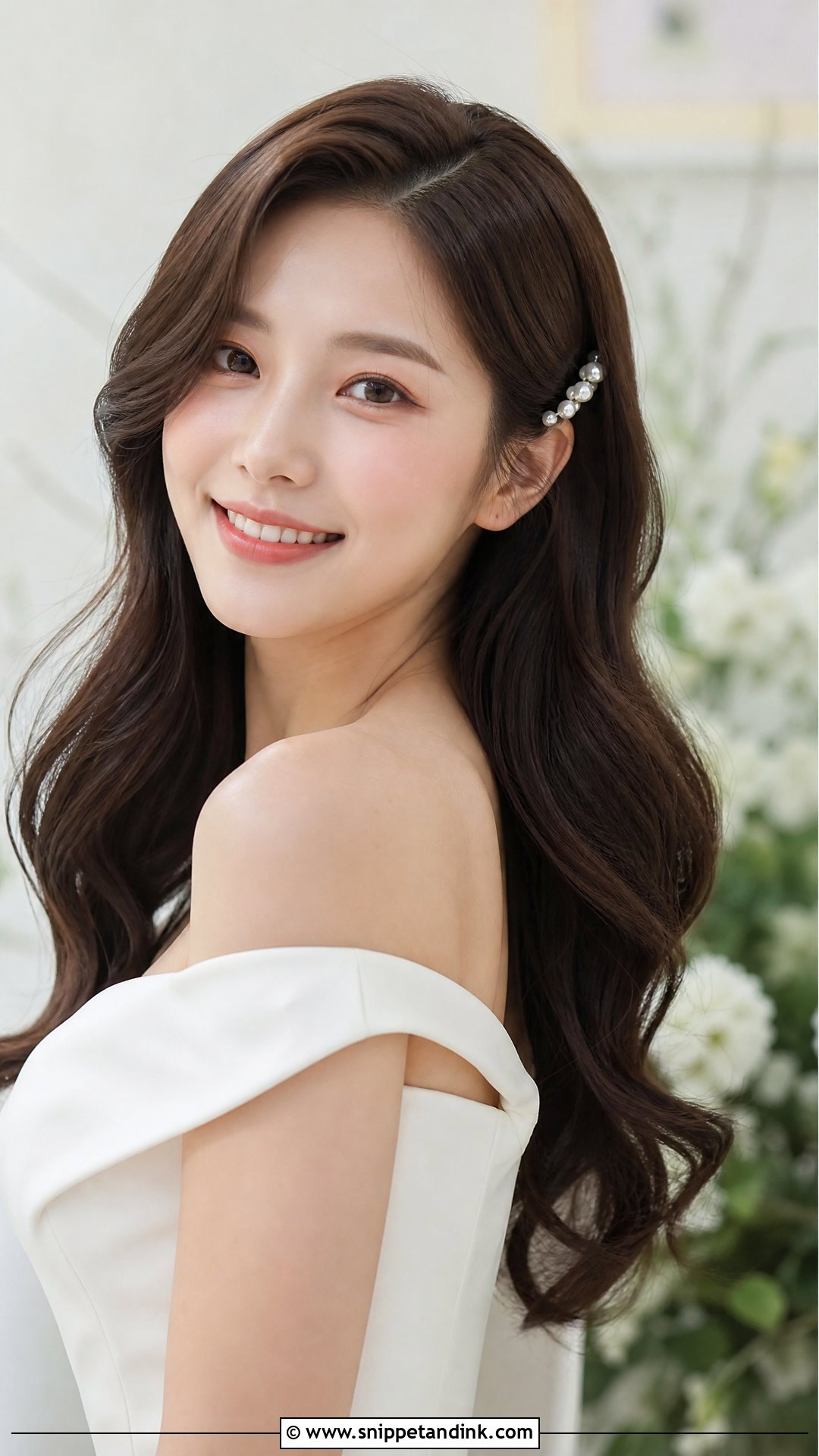 Loose Waves With Side Part - Snippet and Ink - 30 Korean Wedding Hair Ideas