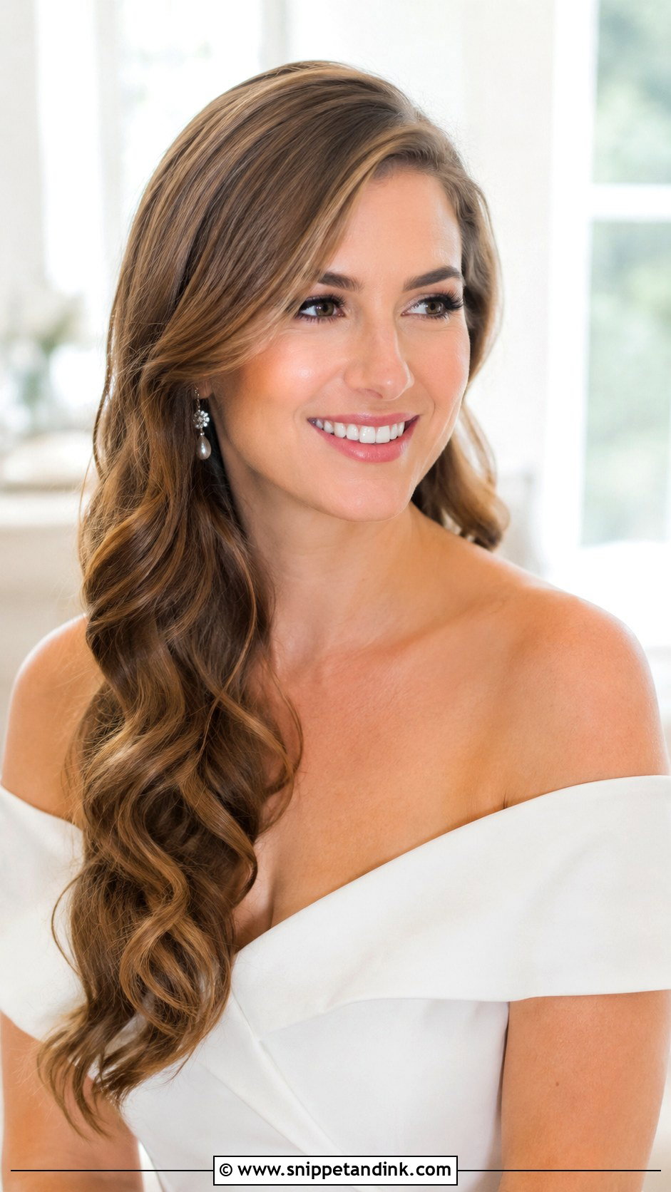 Loose Waves With Side Part Civil Wedding Hairstyle - Snippet and Ink - 25 Civil Wedding Hairstyle Ideas