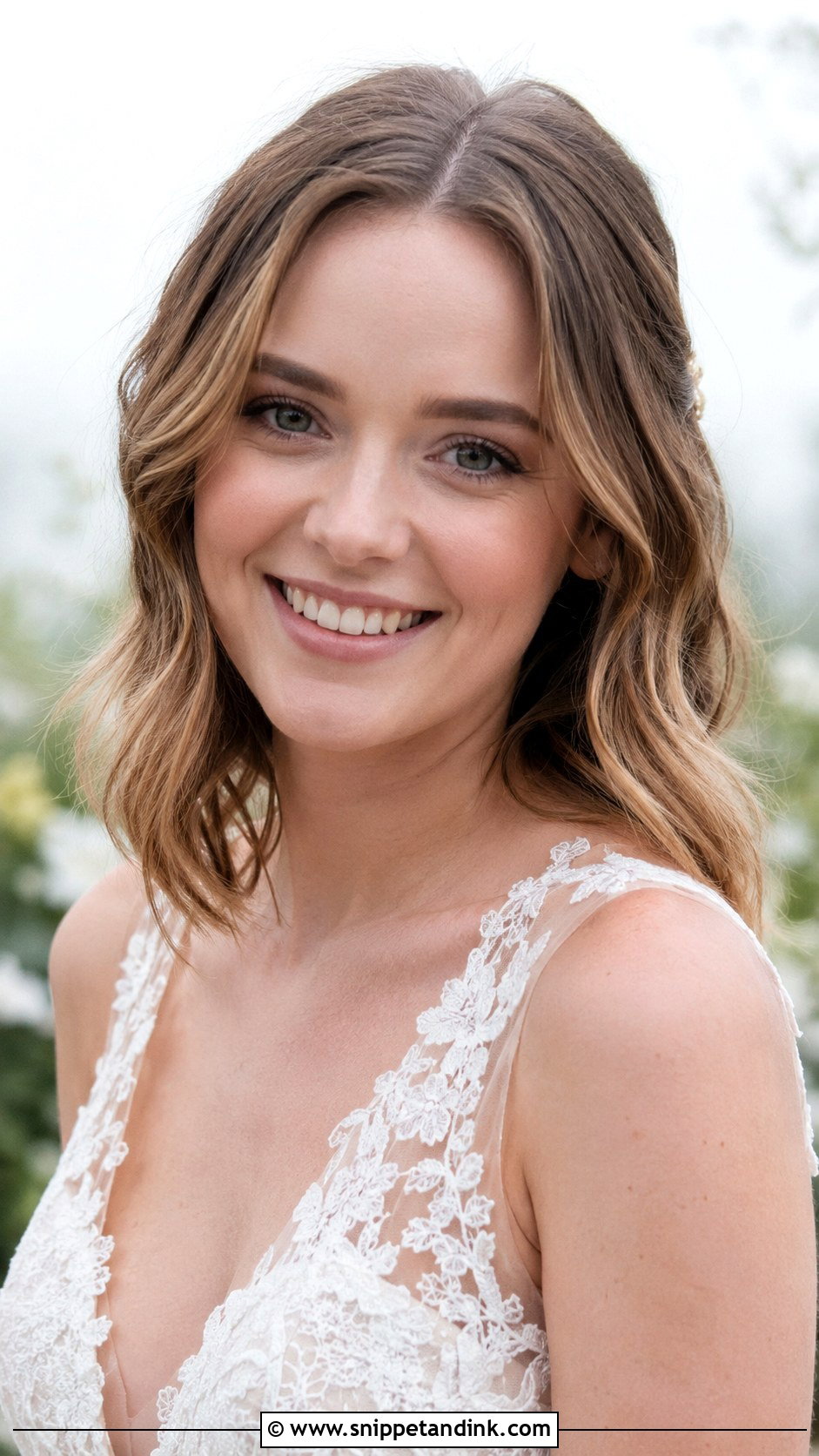 Loose Waves for Medium Hair - Snippet and Ink - 25 Shoulder Length Wedding Hair Ideas