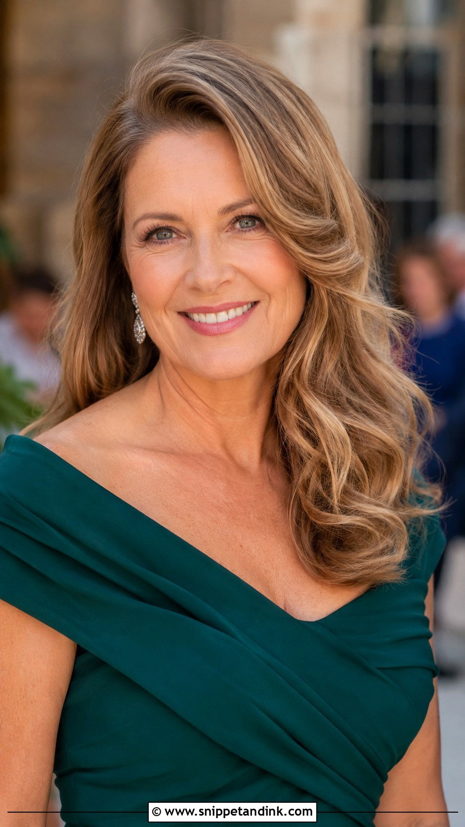 Loose Waves with a Deep Side Part - Snippet and Ink - 30 Mother of the Bride Hair Down Ideas