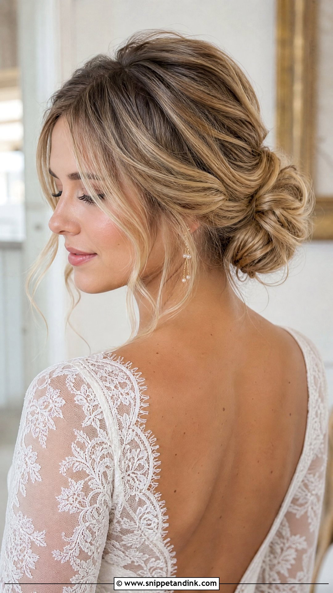 Loose Wedding Bun For Long Hair - Snippet and Ink - 20 Wedding Buns for Long Hair