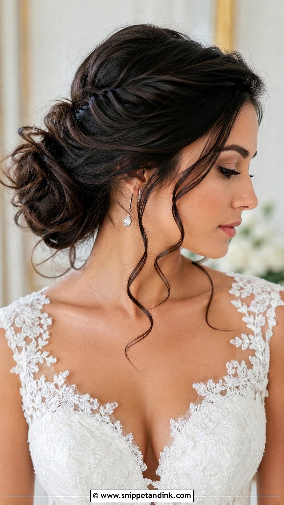 Loose Wedding Bun For Thick Hair - Snippet and Ink - 20 Loose Wedding Bun Ideas