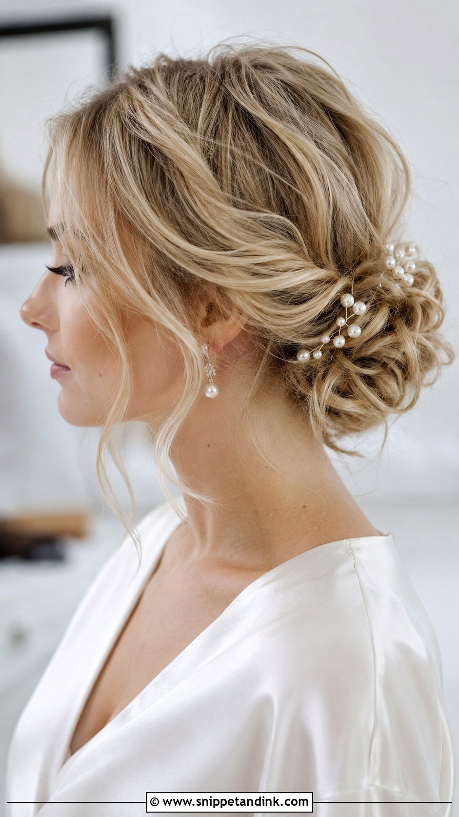 Loose Wedding Bun For Thin Hair - Snippet and Ink - 20 Loose Wedding Bun Ideas