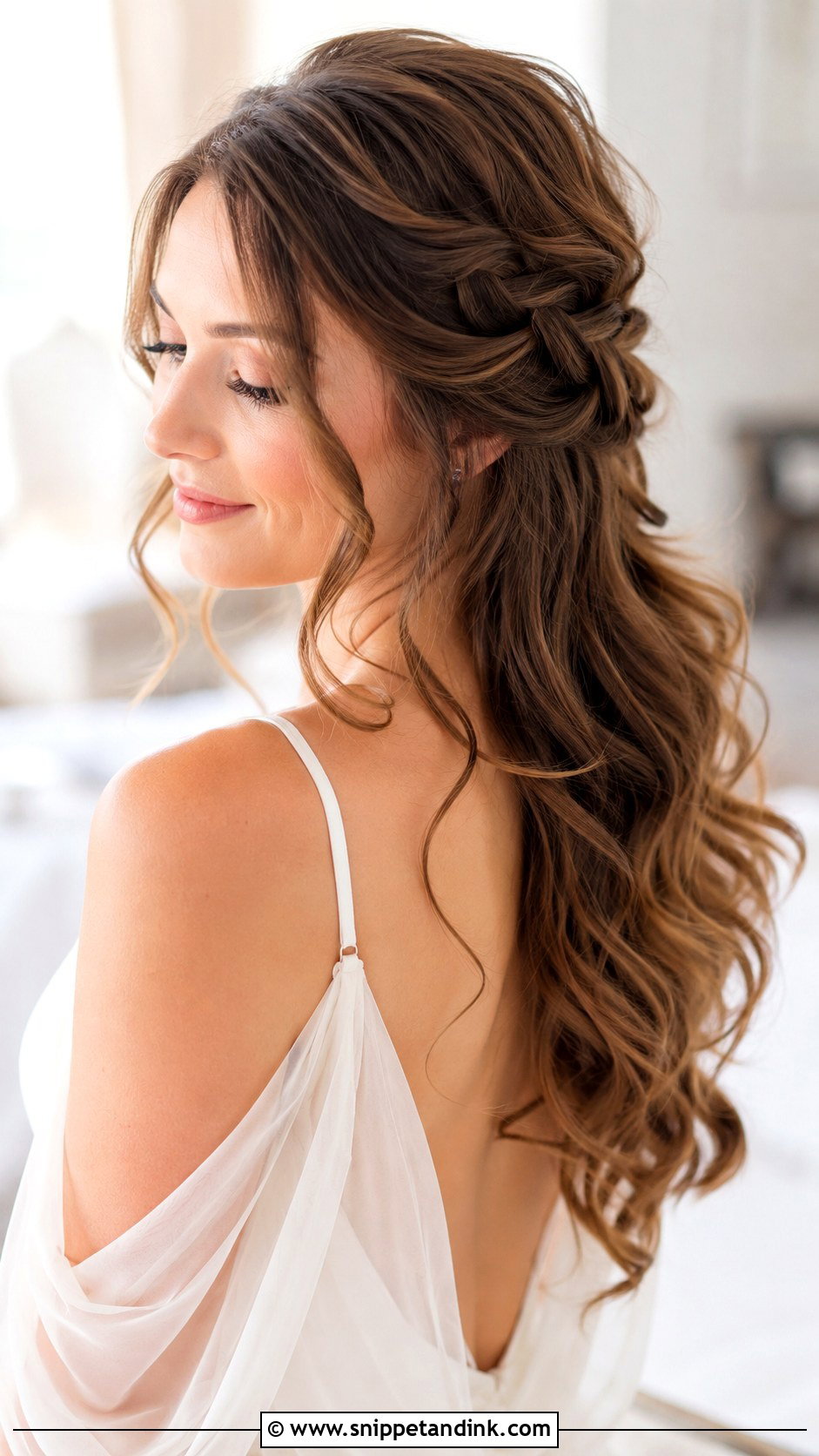 Loose Wedding Hair Down Braid - Snippet and Ink - 15 Wedding Hair Down Braid Ideas