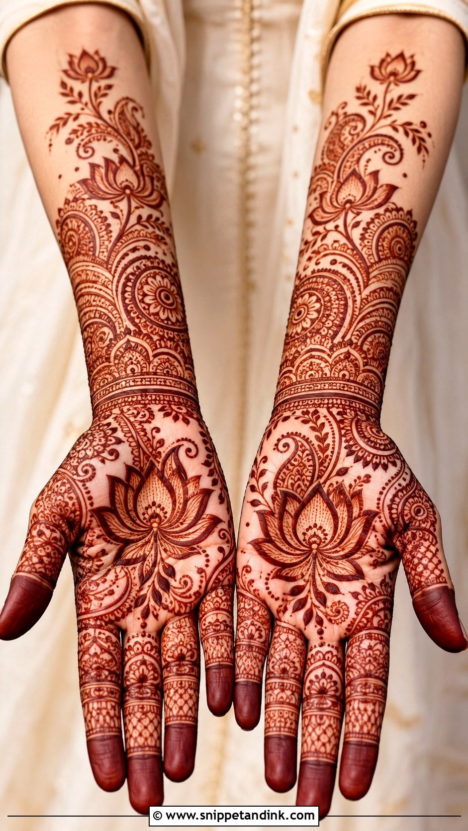 Lotus Bridal Mehndi - Snippet and Ink - 30 New Unique Mehndi Designs