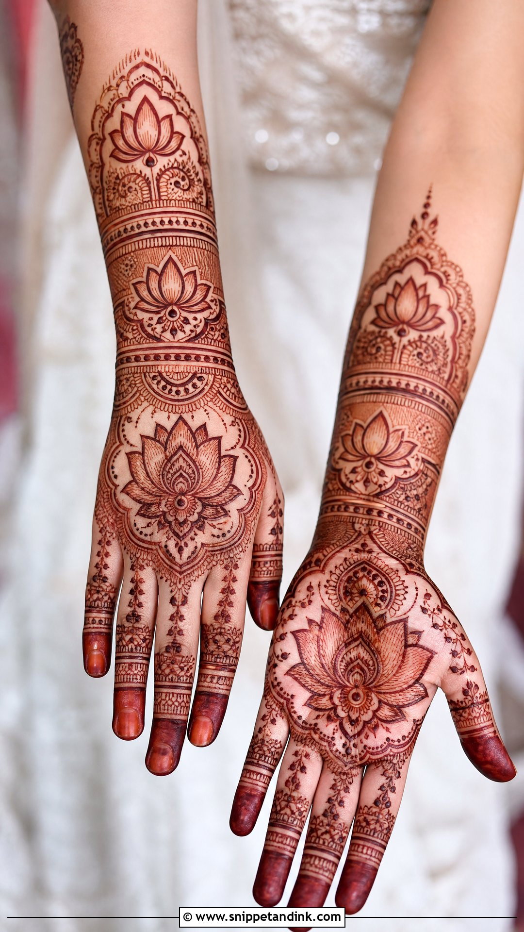 Lotus Bridal Mehndi Design - Snippet and Ink - 20 Beautiful Bridal Mehndi Designs