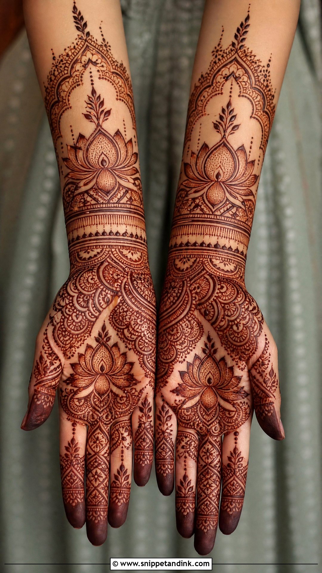 Lotus Bridal Mehndi Design - Snippet and Ink - 20 Mehndi Design for Bridal Ideas