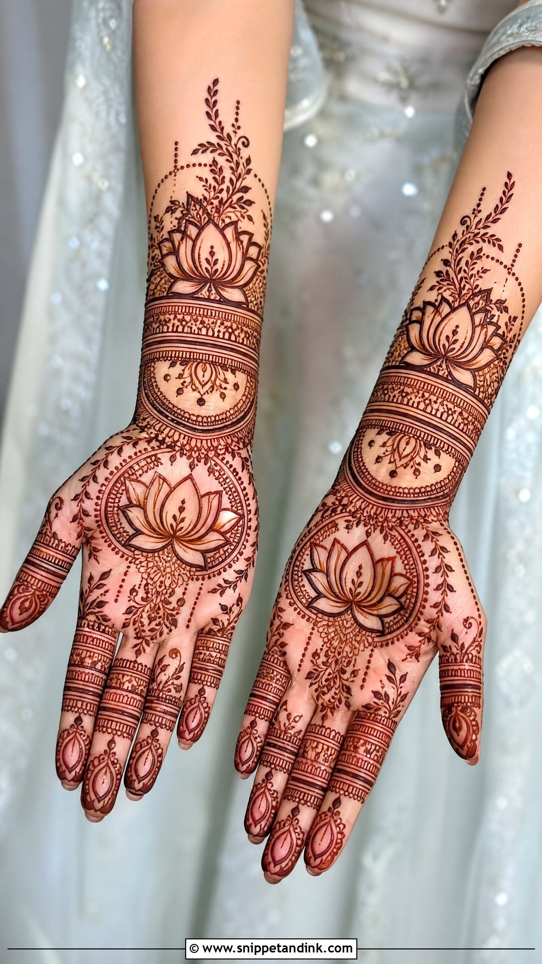 Lotus Bridal Mehndi Design - Snippet and Ink - 20 New Unique Bridal Mehndi Designs