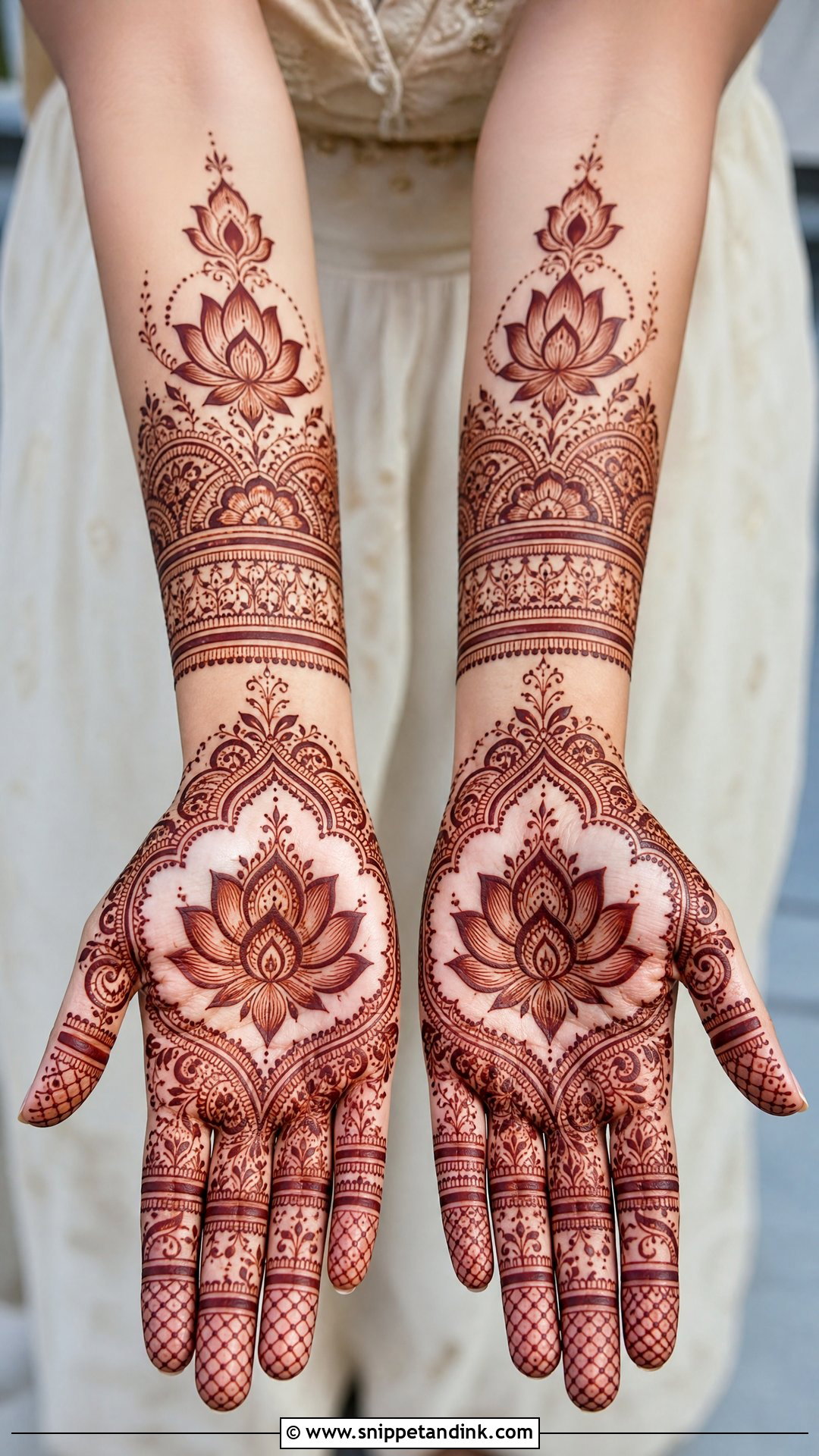 Lotus Bridal Mehndi Design - Snippet and Ink - 20 Bridal Dulhan Mehndi Designs
