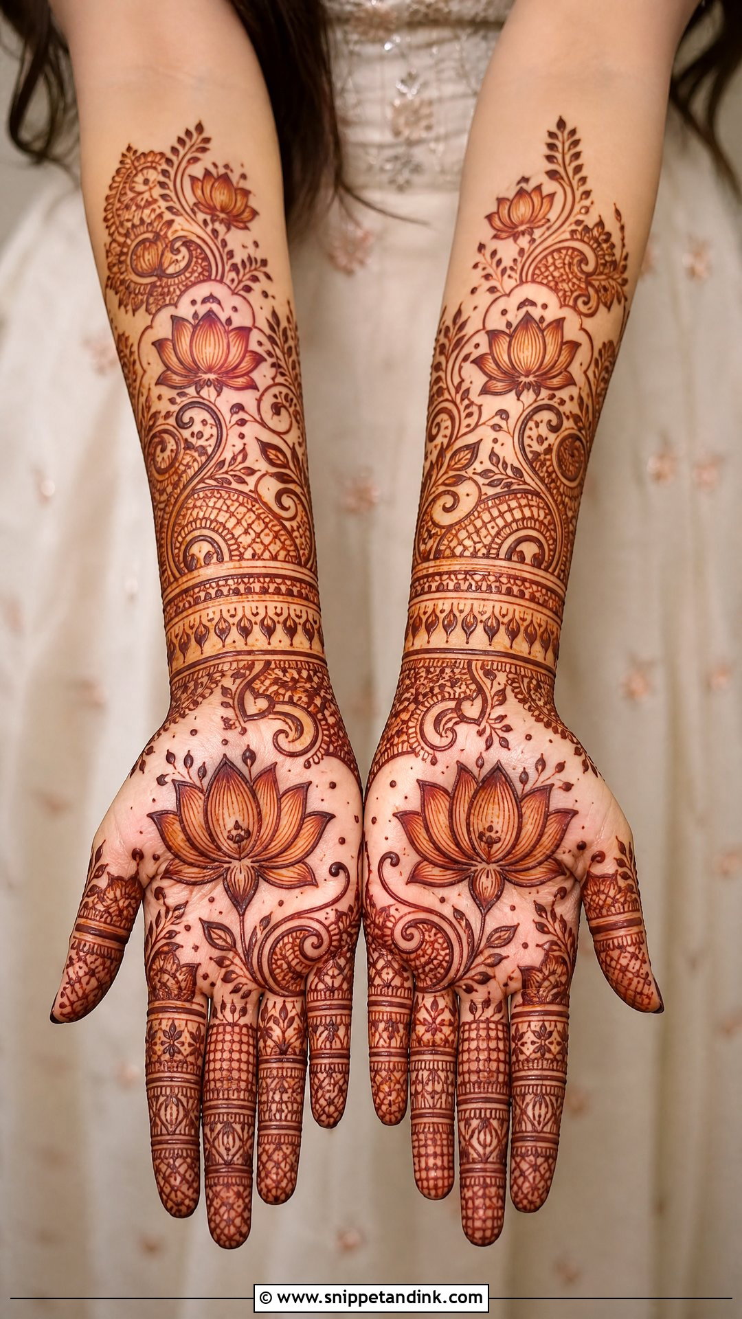 Lotus Bridal Mehndi Design - Snippet and Ink - 25 Bridal Mehndi Designs for Bride