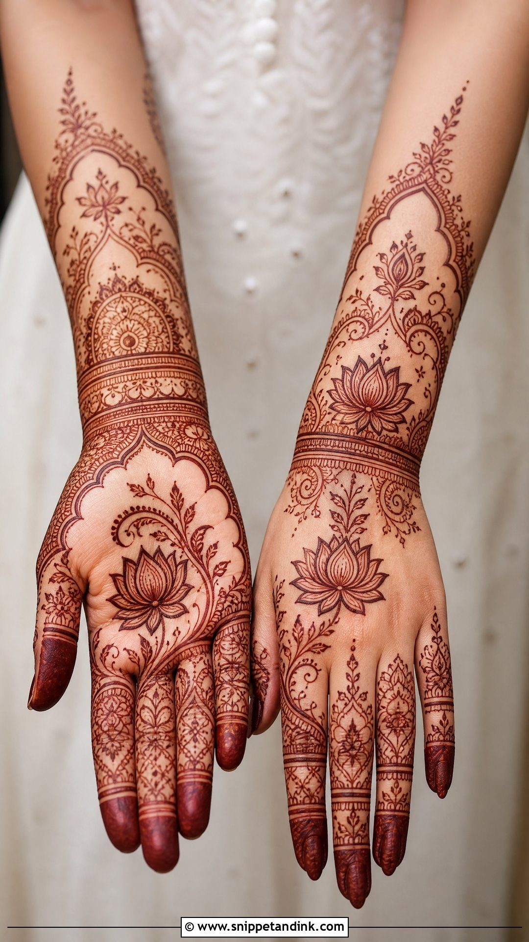 Lotus Bridal Mehndi Design - Snippet and Ink - 25 Bridal Mehndi Designs with Names