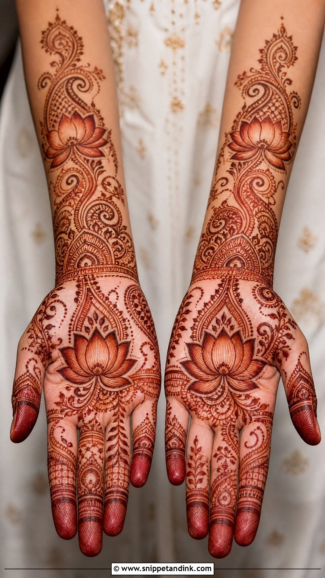 Lotus Bridal Mehndi Design - Snippet and Ink - 25 Bride Mehndi Designs Indian Weddings
