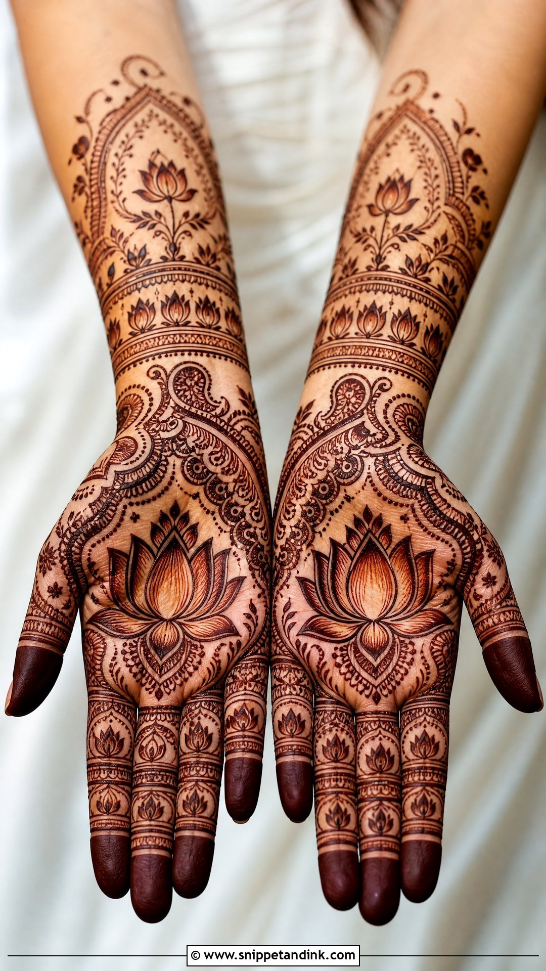 Lotus Bridal Mehndi Design - Snippet and Ink - 25 Mehndi Designs for Wedding