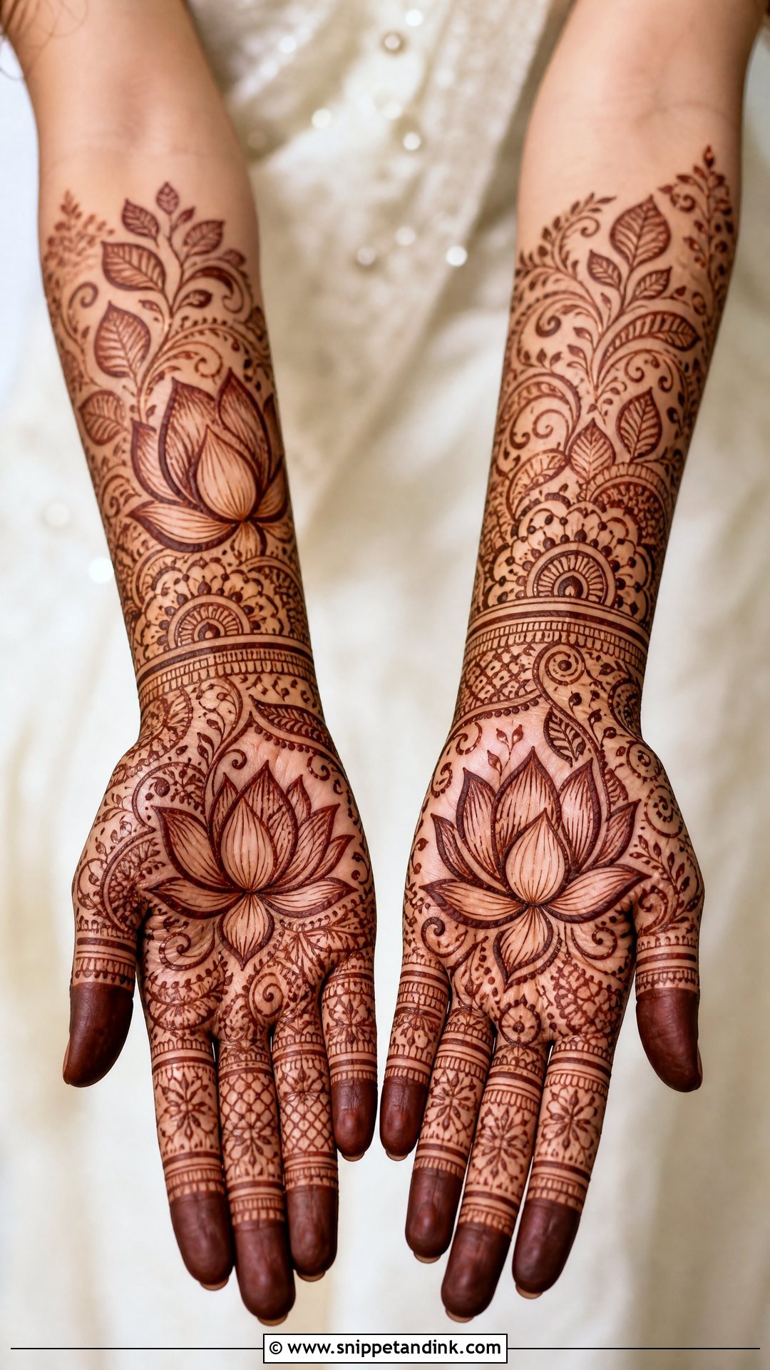 Lotus Bridal Mehndi Design - Snippet and Ink - 25 Traditional Indian Bridal Mehndi Designs