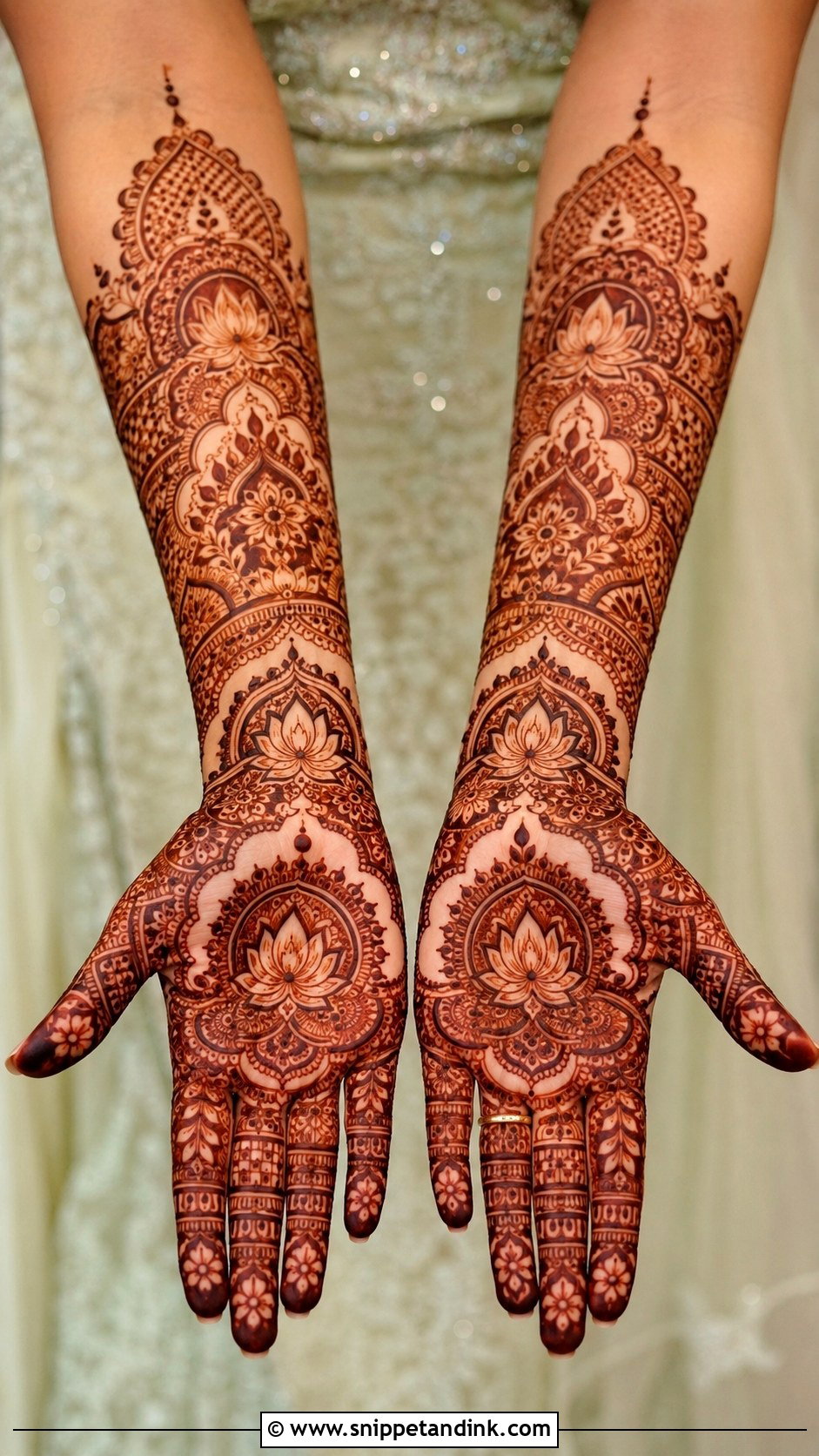 Lotus Bridal Mehndi Design - Snippet and Ink - 30 Bridal Mehndi Design Ideas