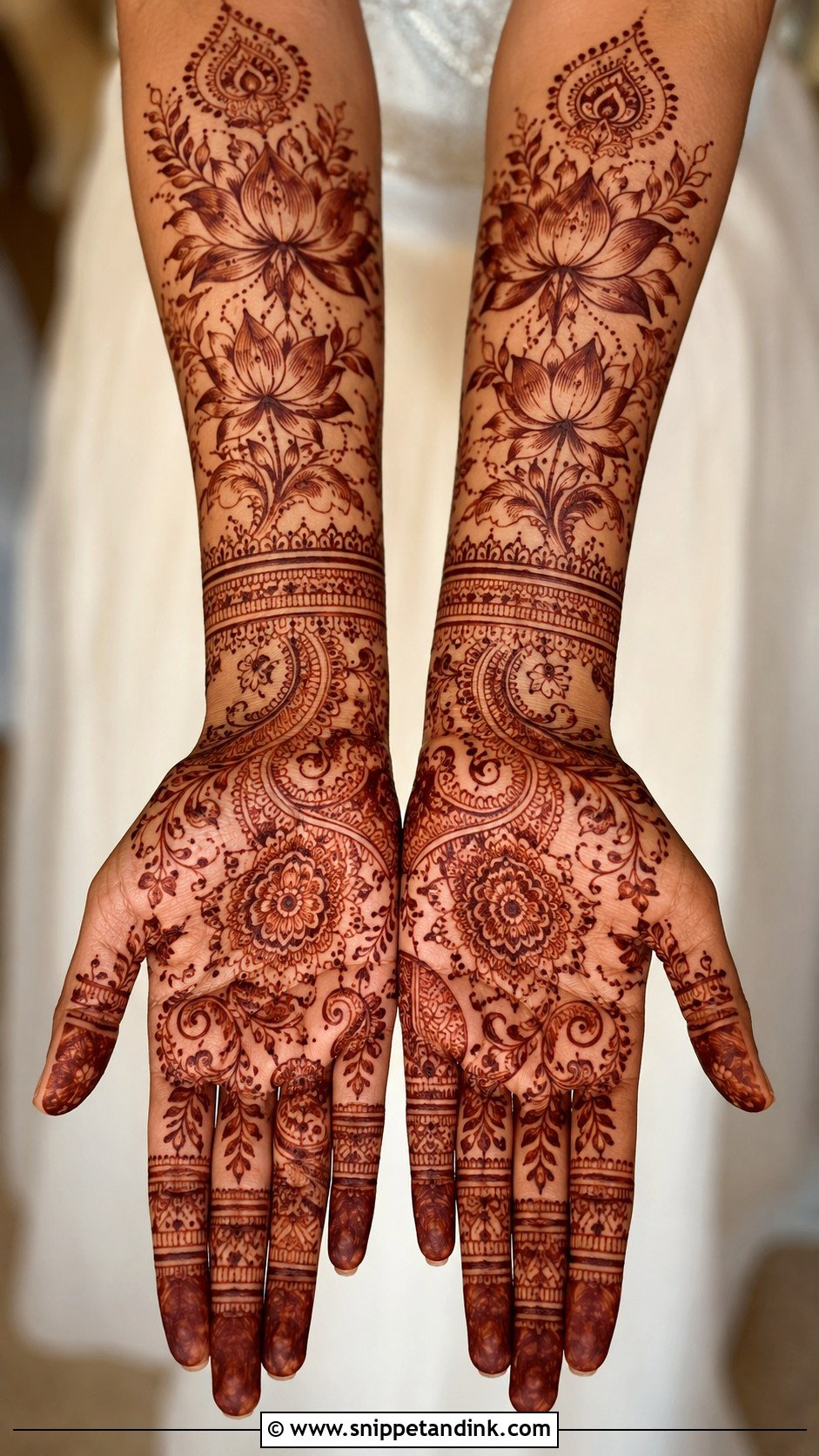 Lotus Bridal Mehndi Design - Snippet and Ink - 30 Bridal Wedding Mehendi Designs