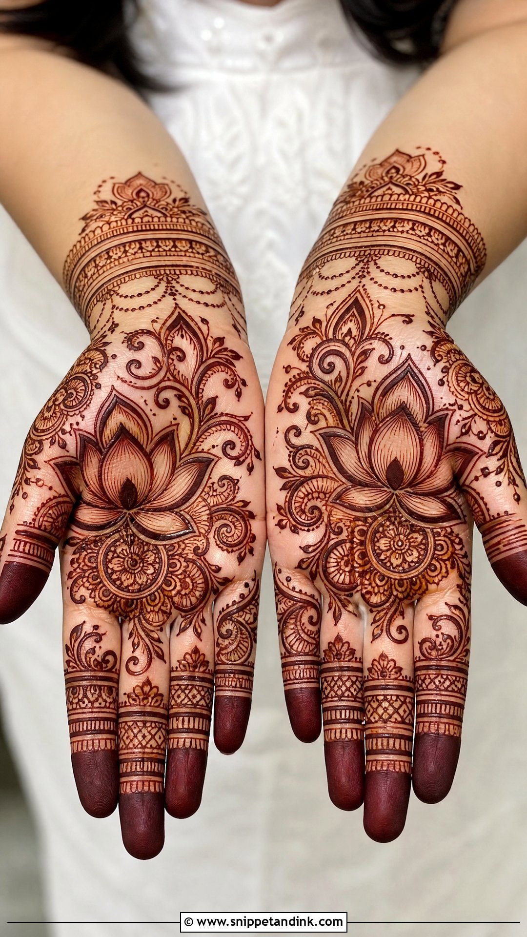 Lotus Bridal Mehndi Design - Snippet and Ink - 30 Indian Bridal Mehndi Designs