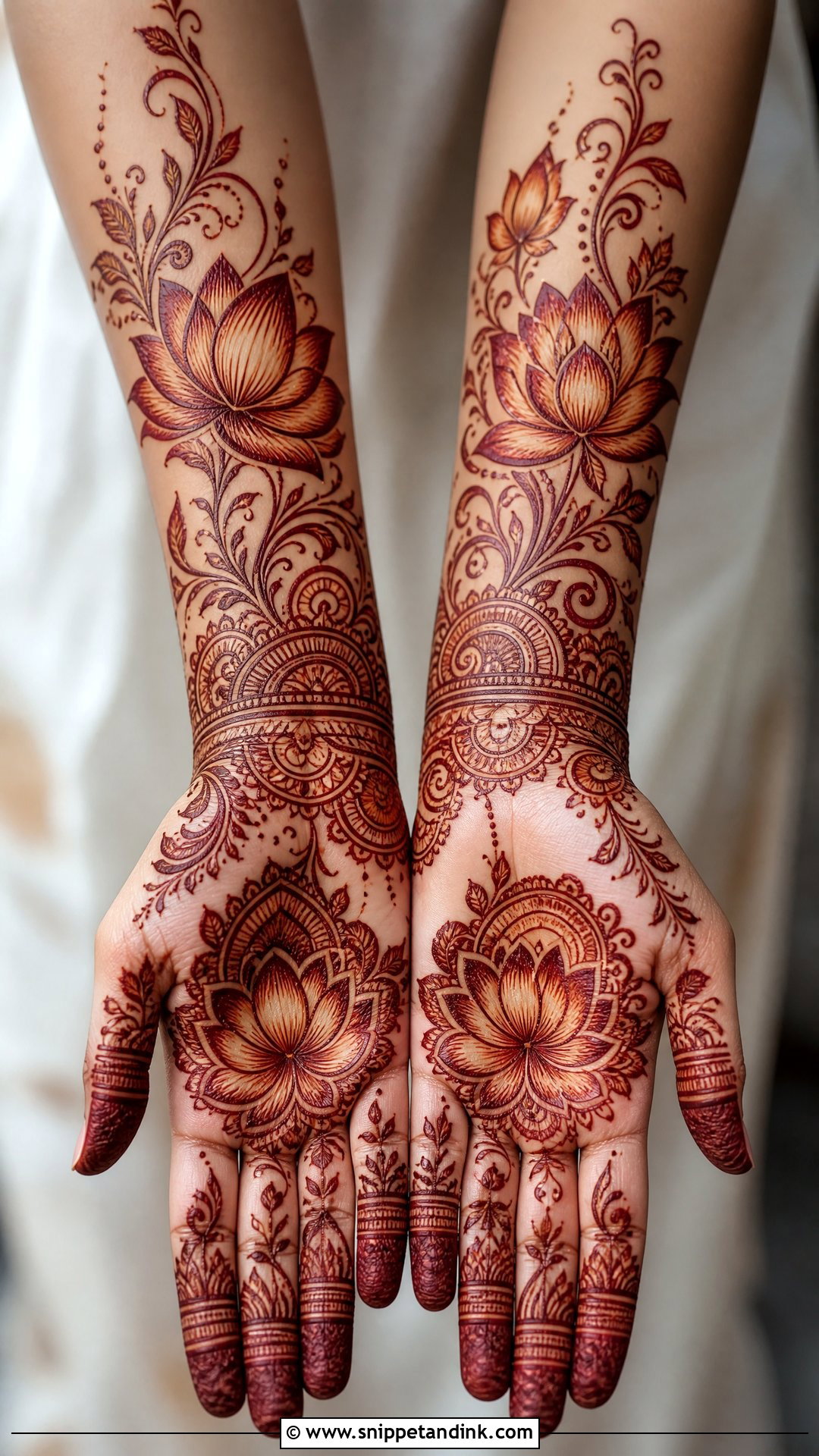 Lotus Bridal Mehndi Design - Snippet and Ink - 30 Mehndi Designs for Bride