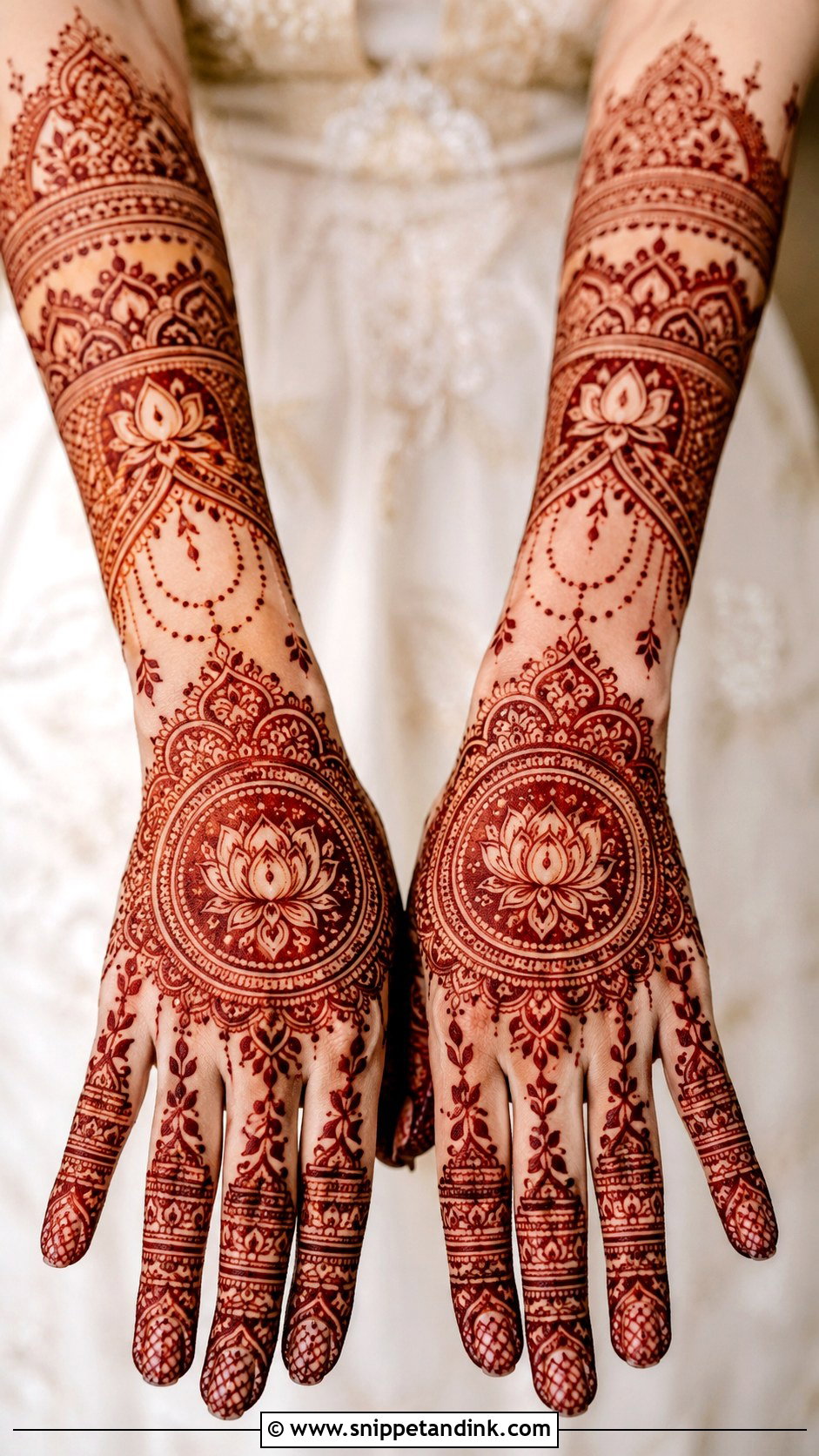 Lotus Bridal Mehndi Design - Snippet and Ink - 35 Latest Bridal Mehndi Designs Weddings