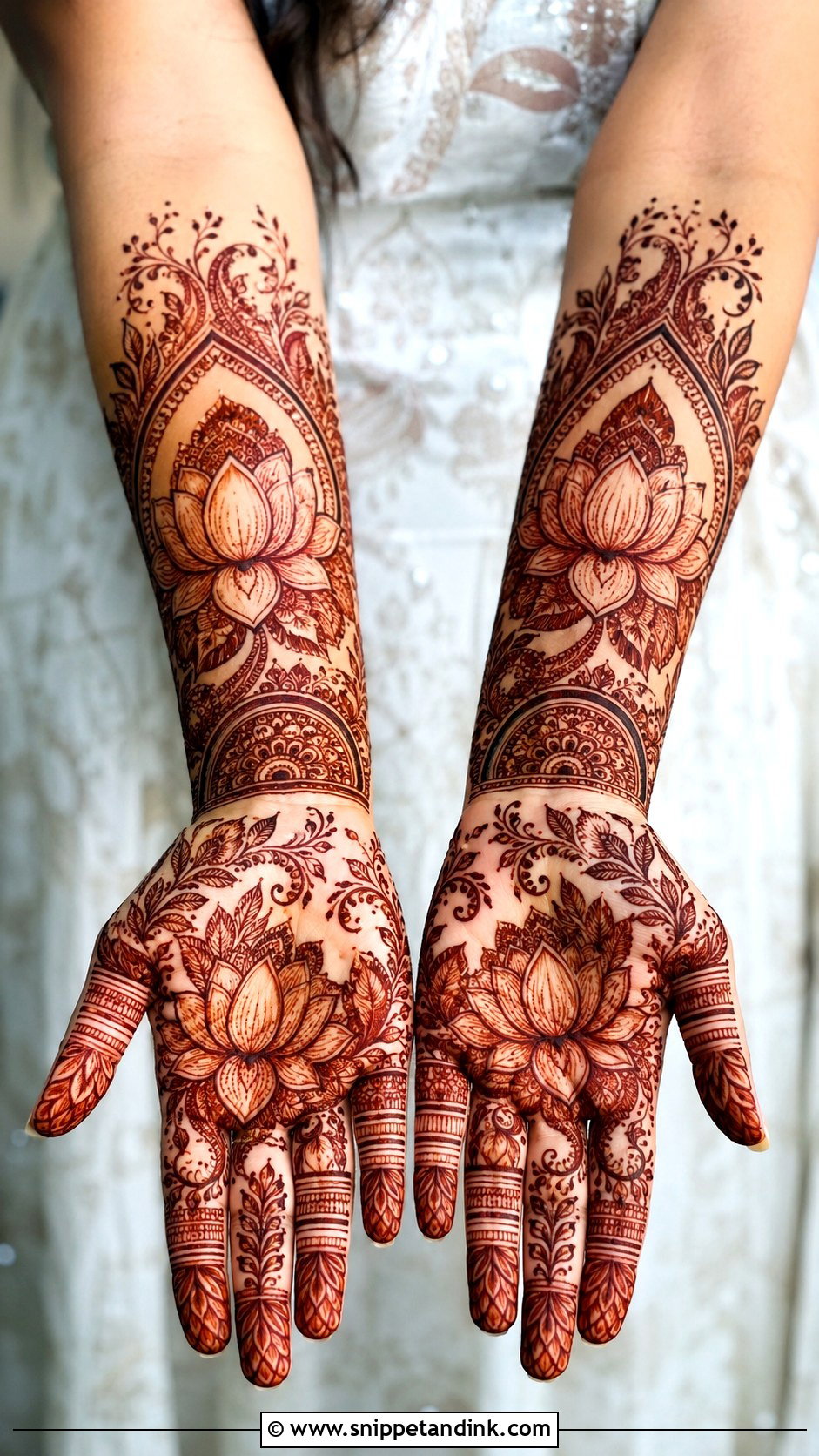 Lotus Bridal Mehndi Design - Snippet and Ink - 35 New Bridal Mehndi Designs