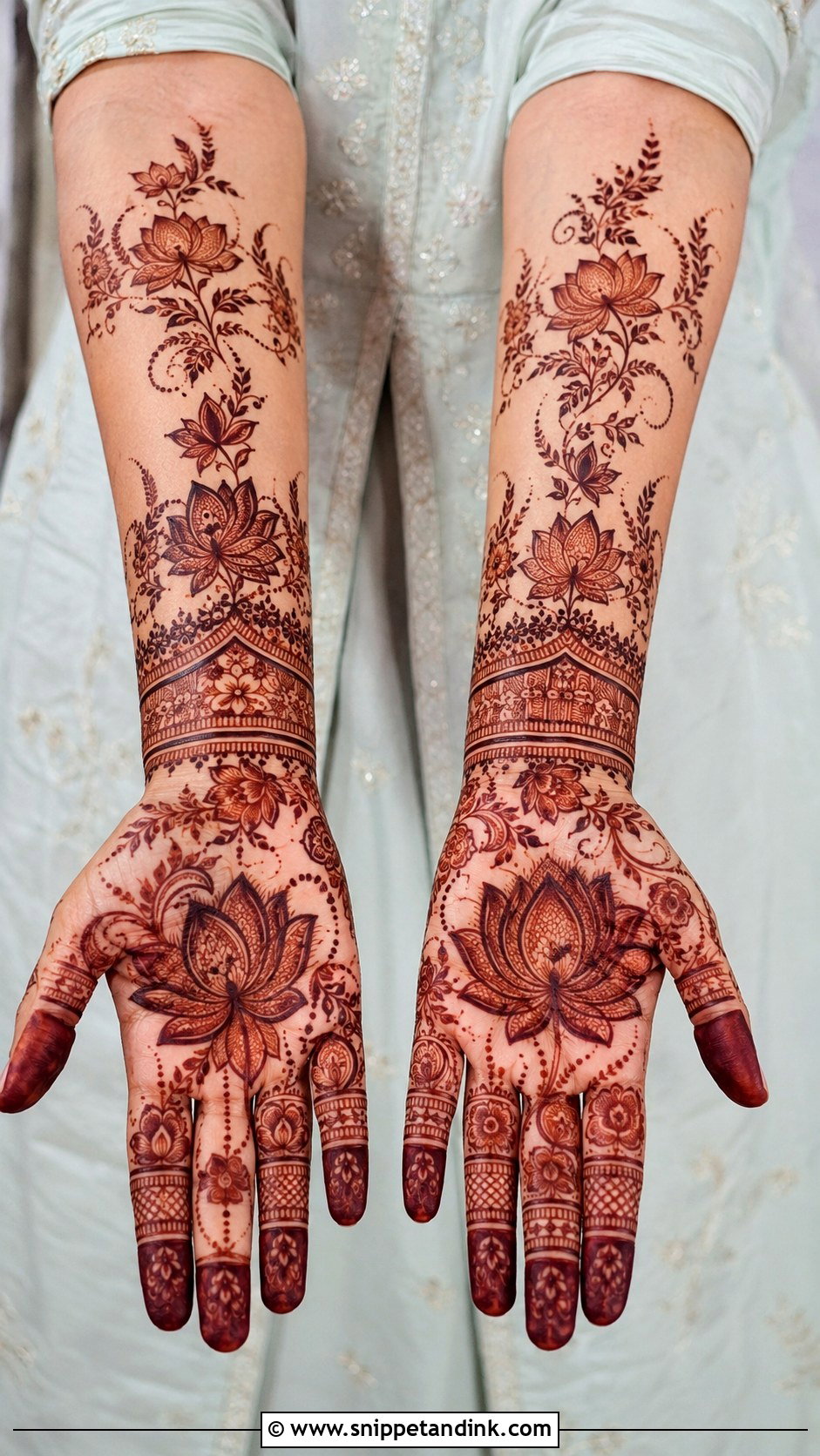 Lotus Bridal Mehndi Design - Snippet and Ink - 35 Wedding Mehndi Designs