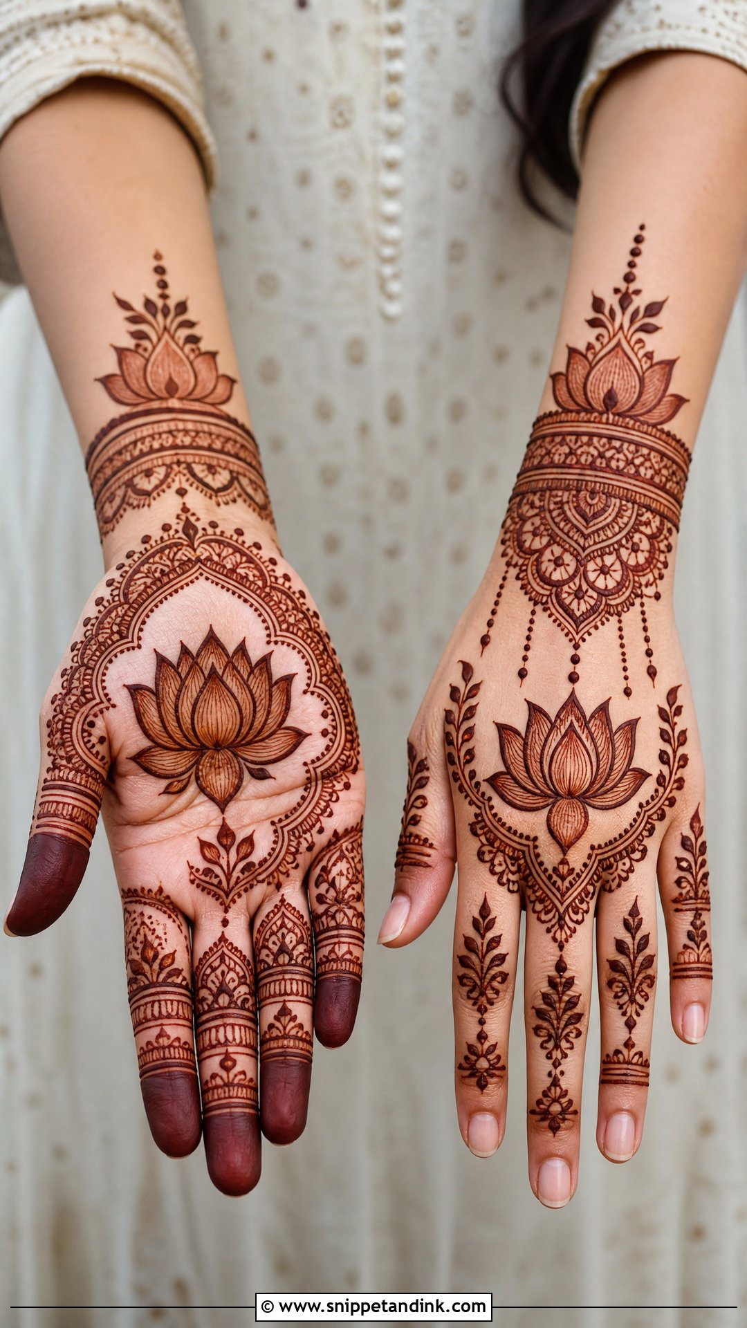 Lotus Bridal Mehndi Design - Snippet and Ink - 20 Bridal Mehndi Designs Brides