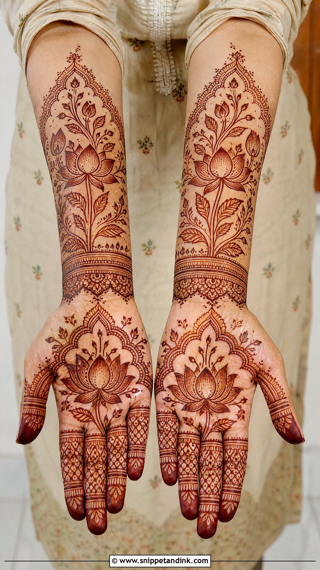 Lotus Bunches Mehndi Design - Snippet and Ink - 25 Bunches Mehndi Design Ideas