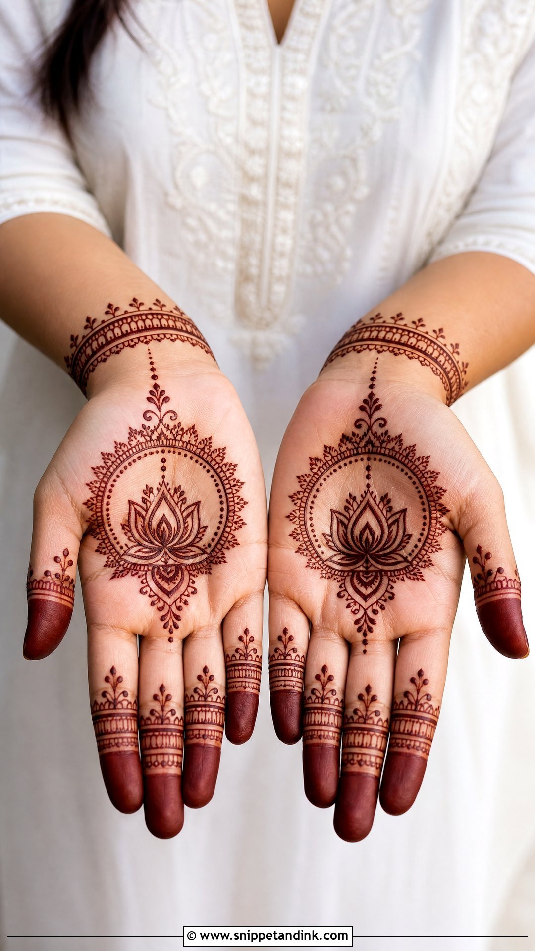 Lotus Diwali Mehndi Design - Snippet and Ink - 30 Minimal Lotus Mehndi Design Ideas